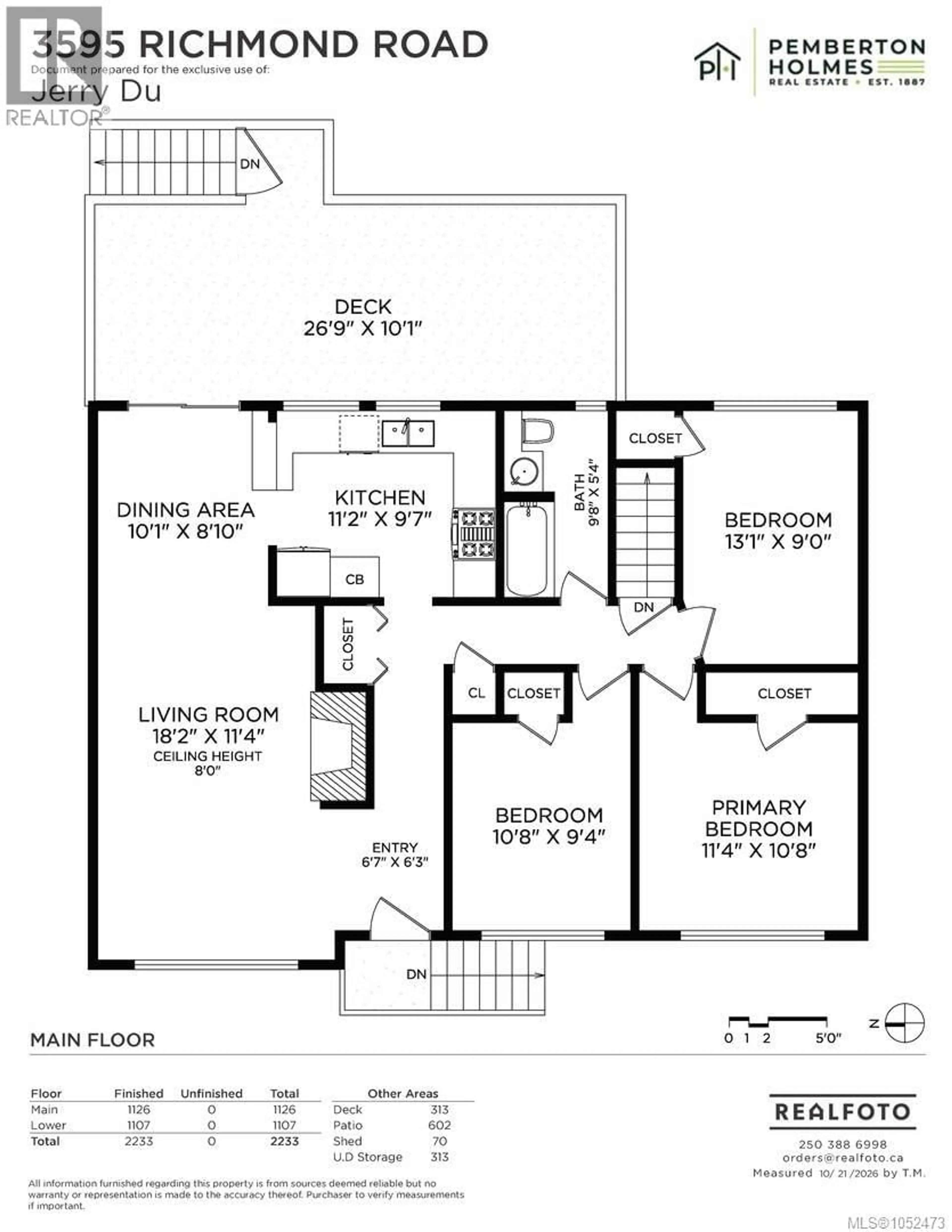 Floor plan for 3595 RICHMOND ROAD, Saanich British Columbia V8P4R3