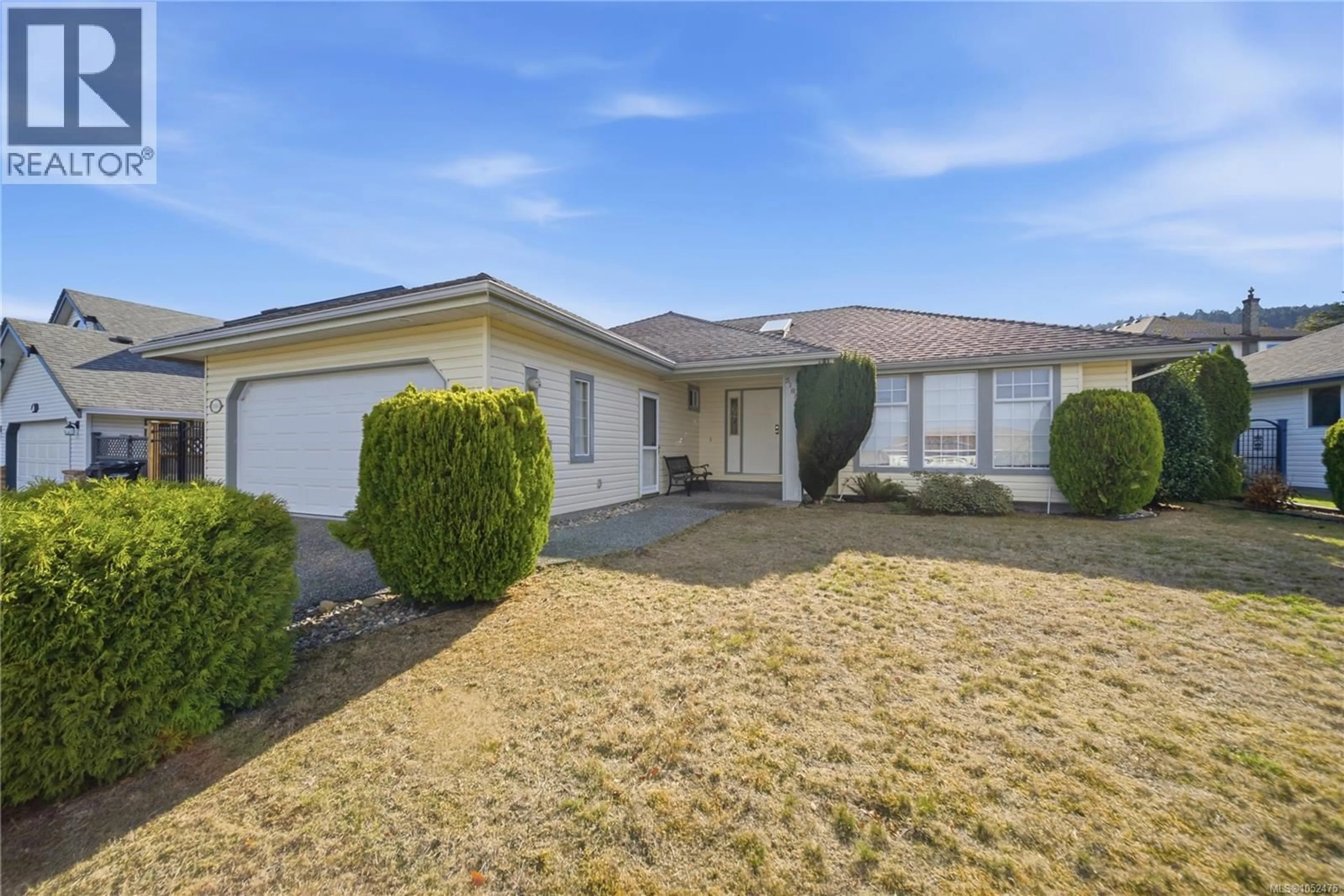 A pic from outside/outdoor area/front of a property/back of a property/a pic from drone, street for 5185 COACH HOUSE DRIVE, Nanaimo British Columbia V9V1H4