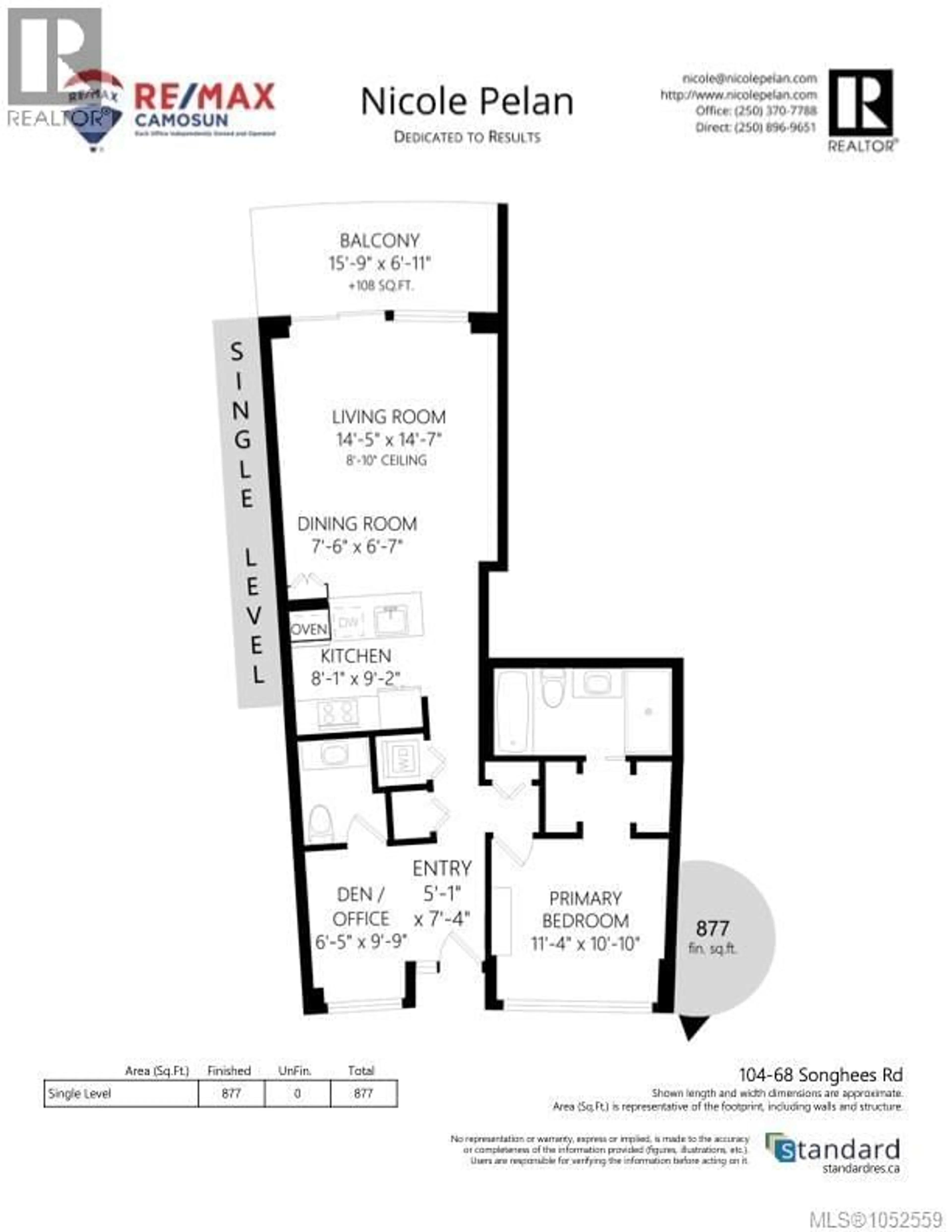 Floor plan for 104 - 68 SONGHEES ROAD, Victoria British Columbia V9A0A3