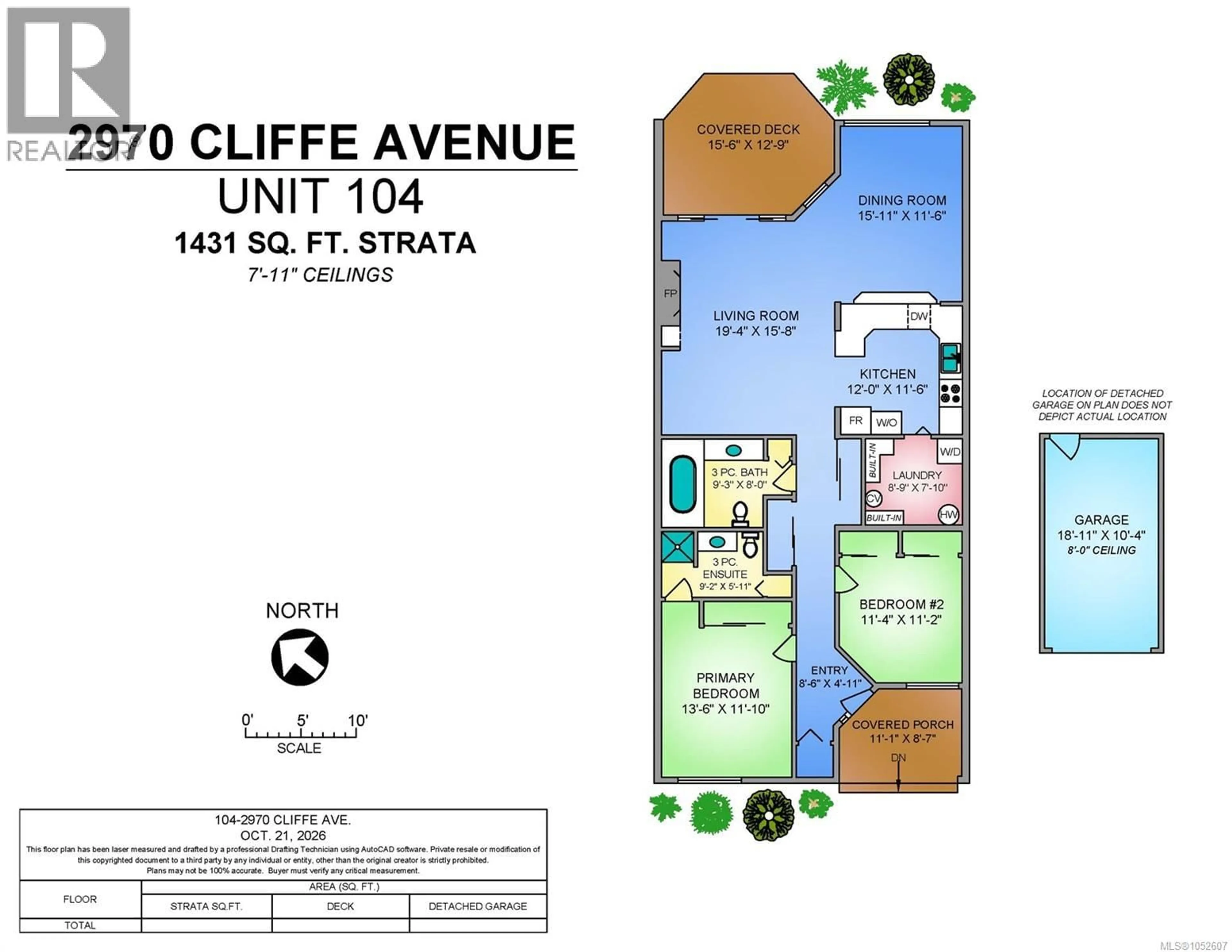 Floor plan for 104 - 2970 CLIFFE AVENUE, Courtenay British Columbia V9N2L7