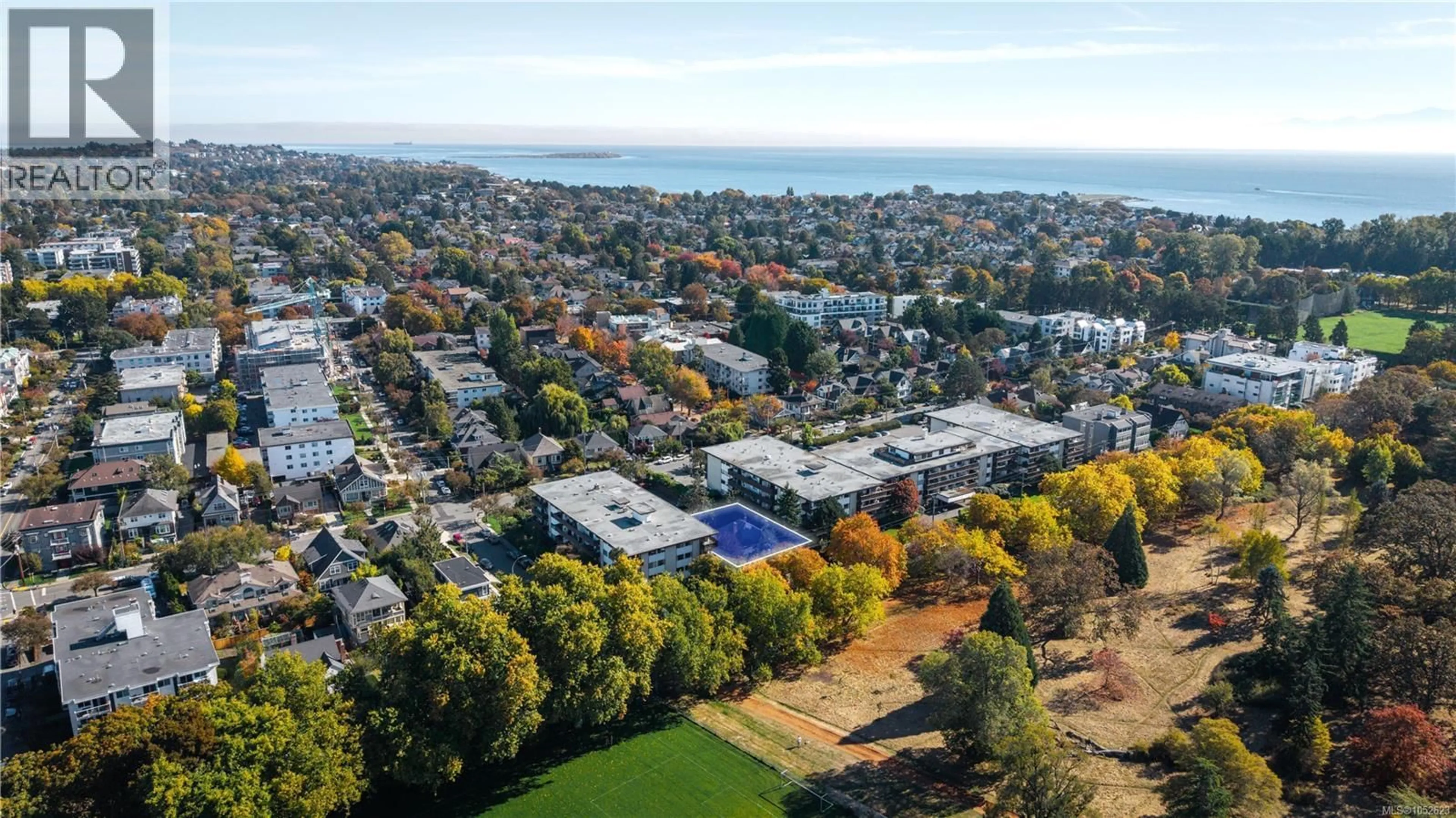 A pic from outside/outdoor area/front of a property/back of a property/a pic from drone, water/lake/river/ocean view for 956 HEYWOOD AVENUE, Victoria British Columbia V8V2Y4