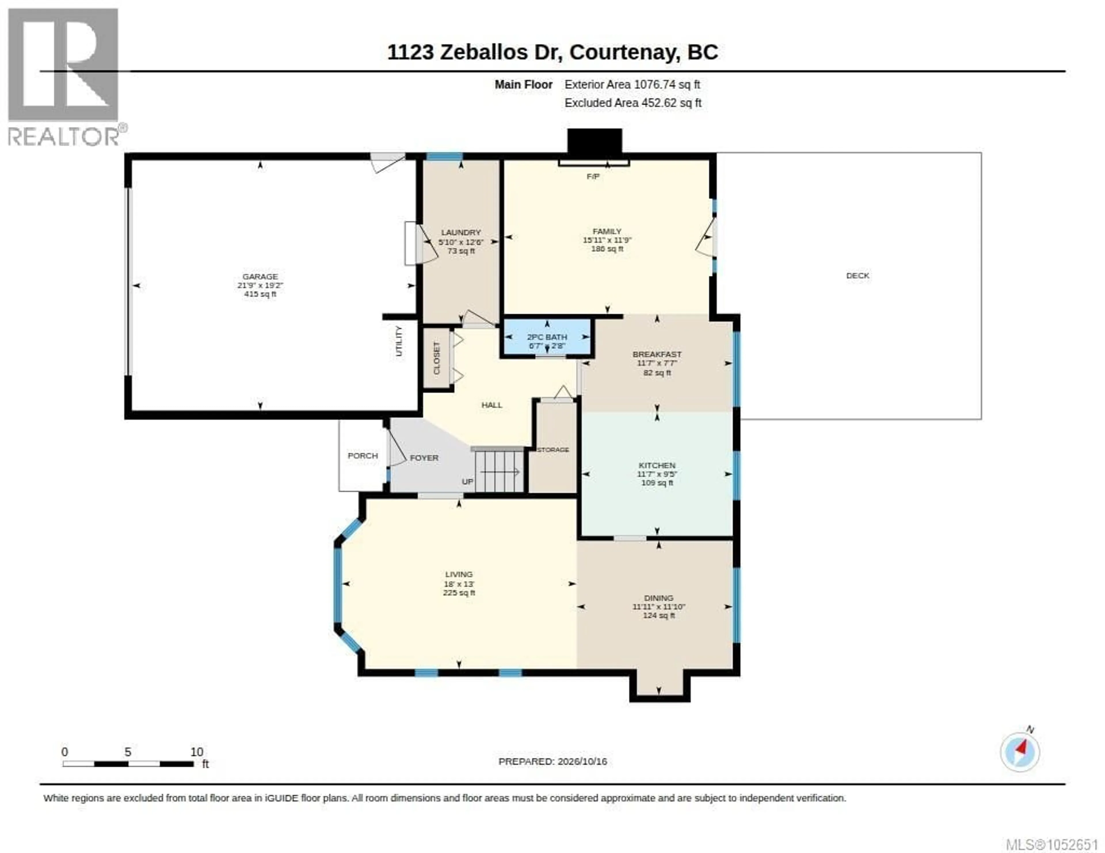 Floor plan for 1123 ZEBALLOS DRIVE, Courtenay British Columbia V9N8P7