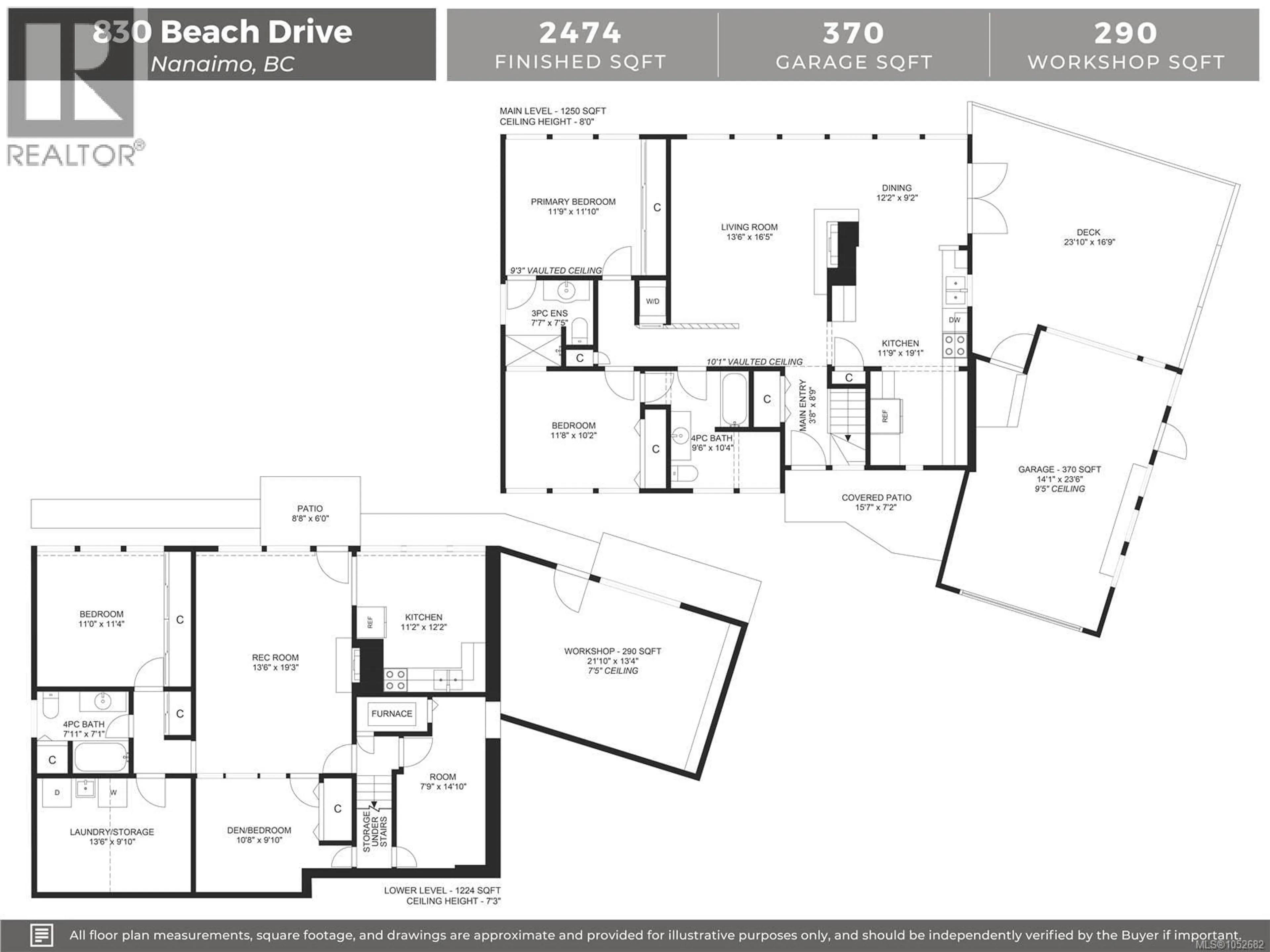 Floor plan for 830 BEACH DRIVE, Nanaimo British Columbia V9S2Y3