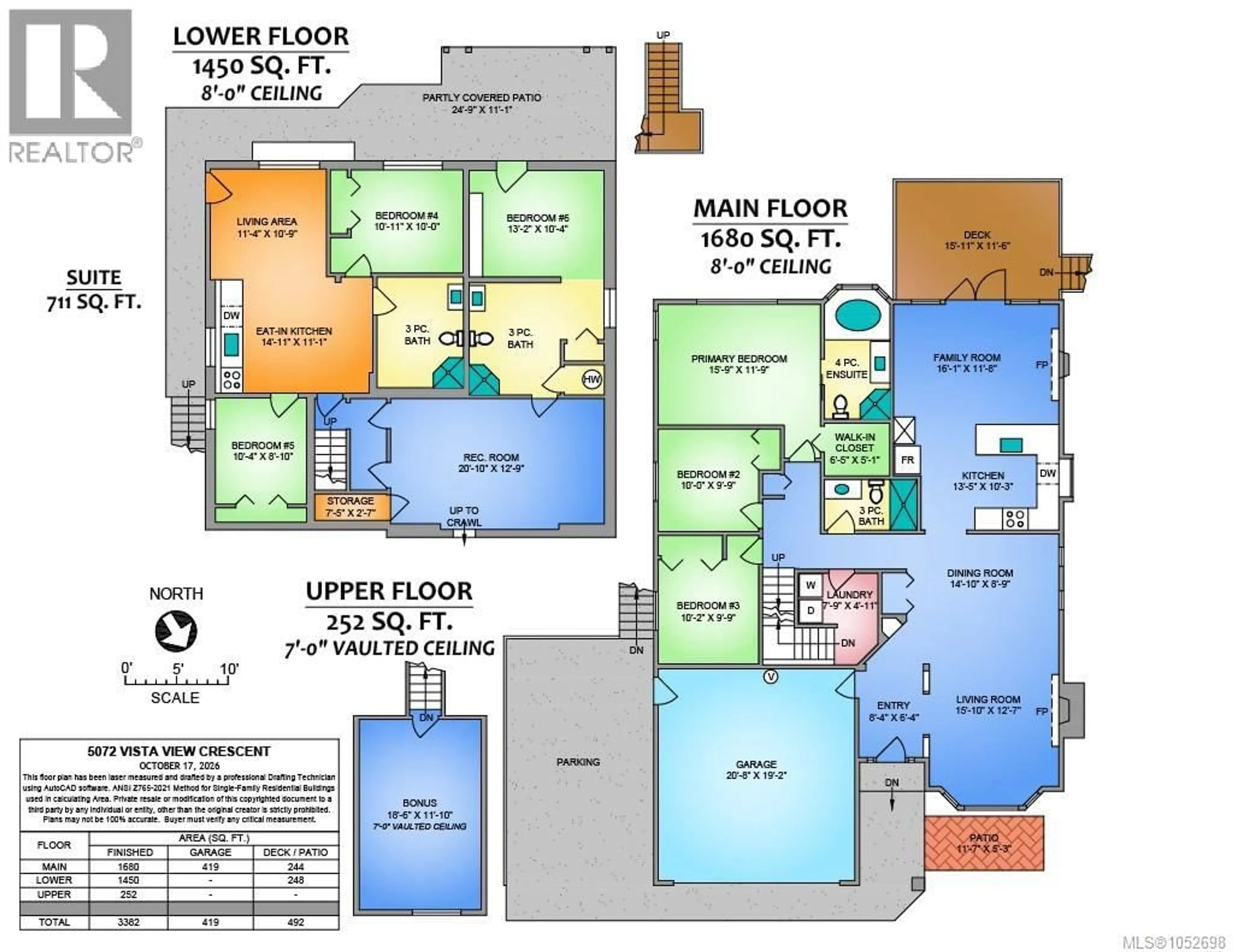 Floor plan for 5072 VISTA VIEW CRESCENT, Nanaimo British Columbia V9V1L6