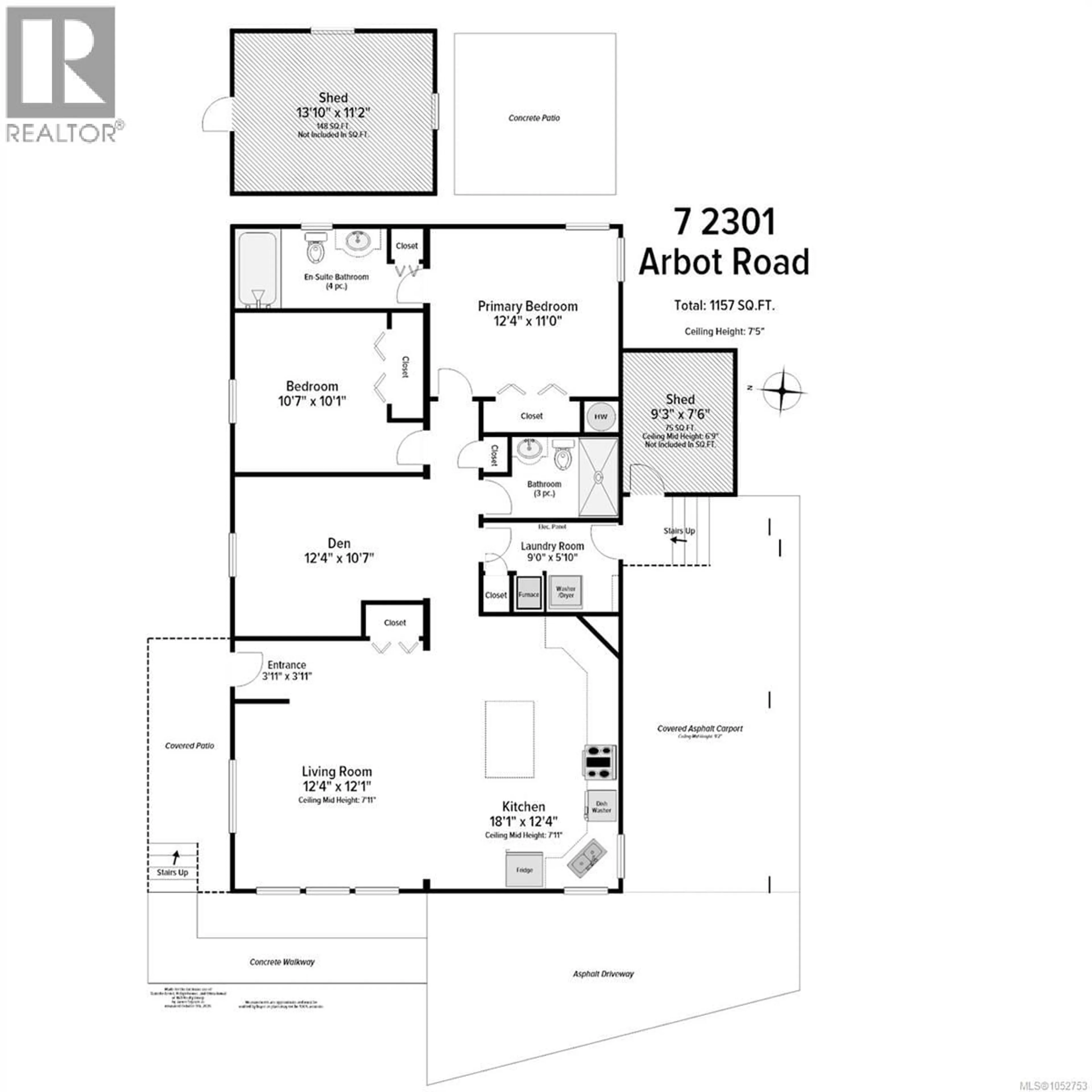Floor plan for 7 - 2301 ARBOT ROAD, Nanaimo British Columbia V9R6S5