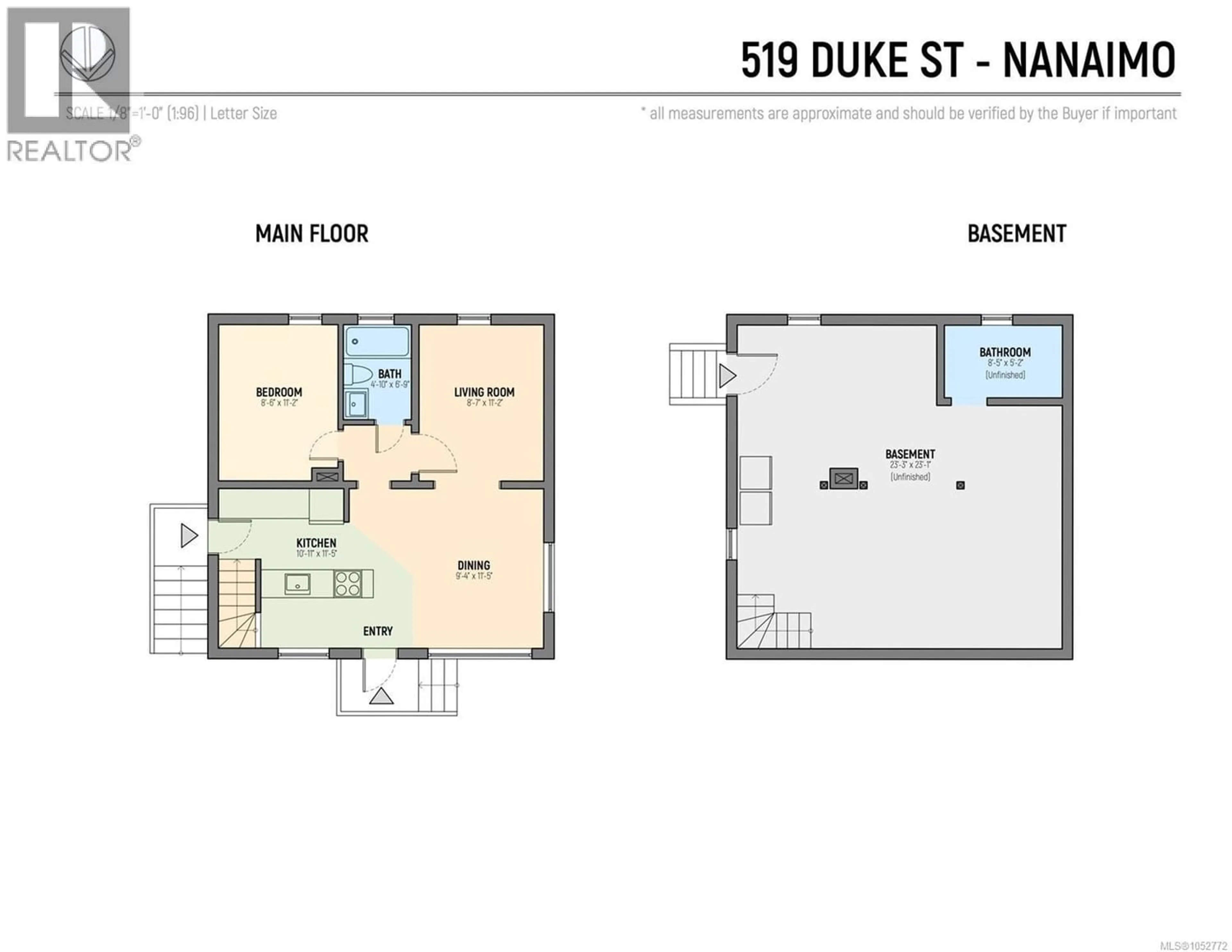 Floor plan for 519 DUKE STREET, Nanaimo British Columbia V9R1K2