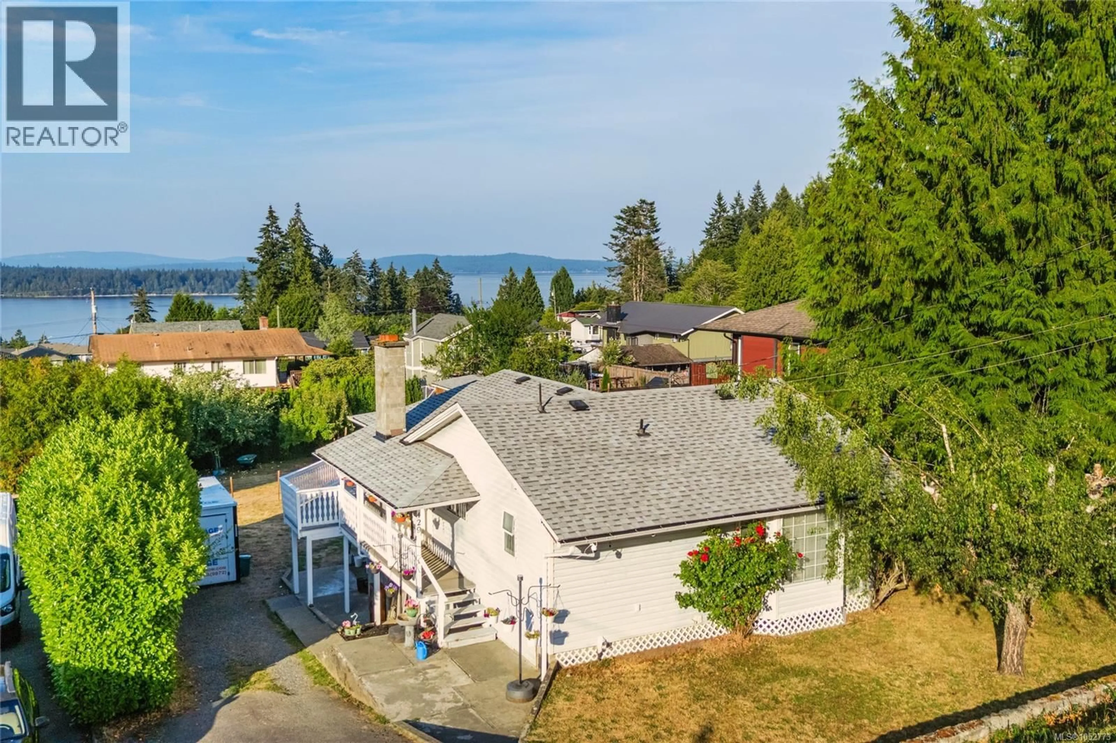 A pic from outside/outdoor area/front of a property/back of a property/a pic from drone, water/lake/river/ocean view for 429 DAVIS ROAD, Ladysmith British Columbia V9G1V4