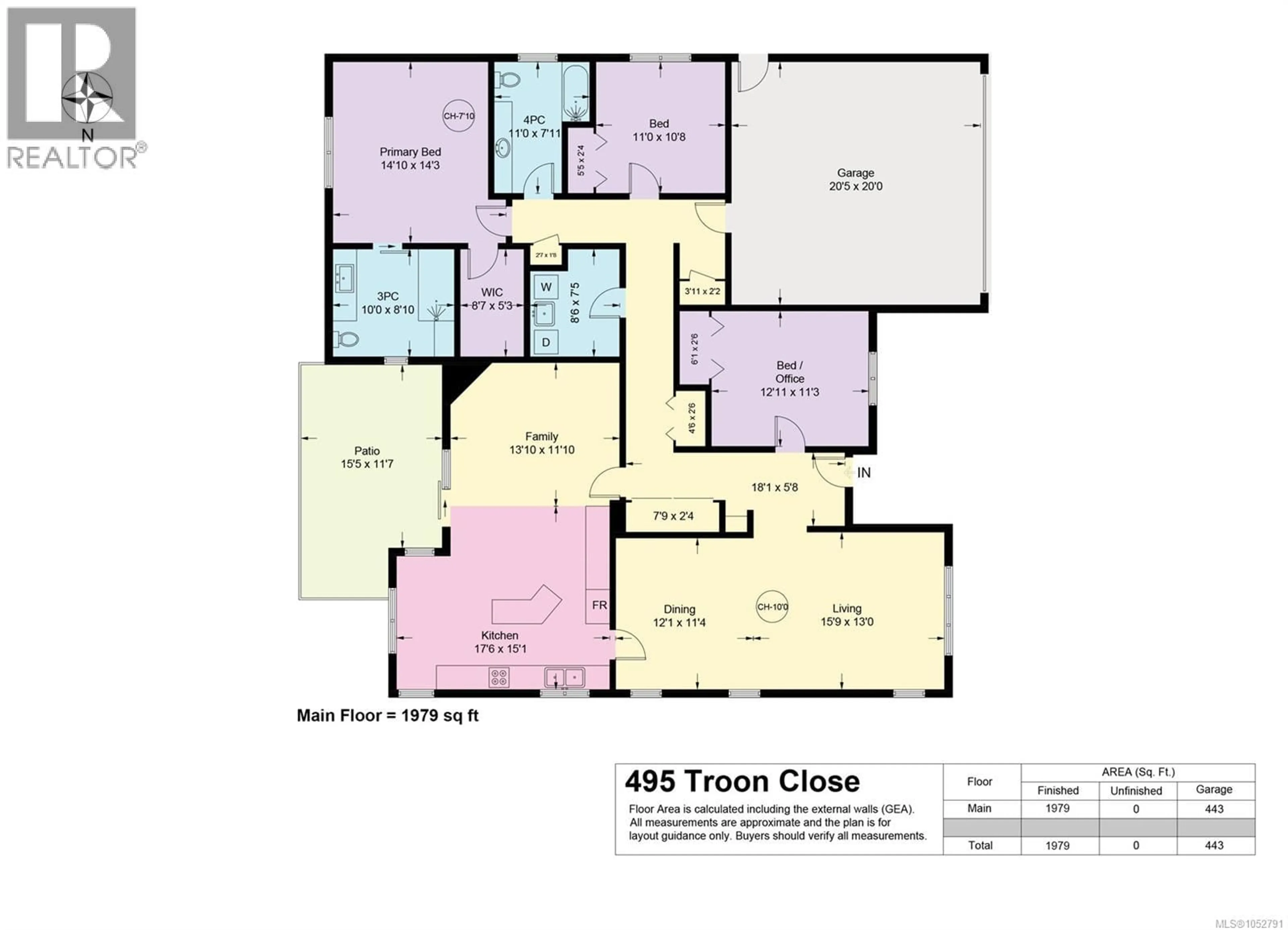 Floor plan for 495 TROON CLOSE, Qualicum Beach British Columbia V9K1C9