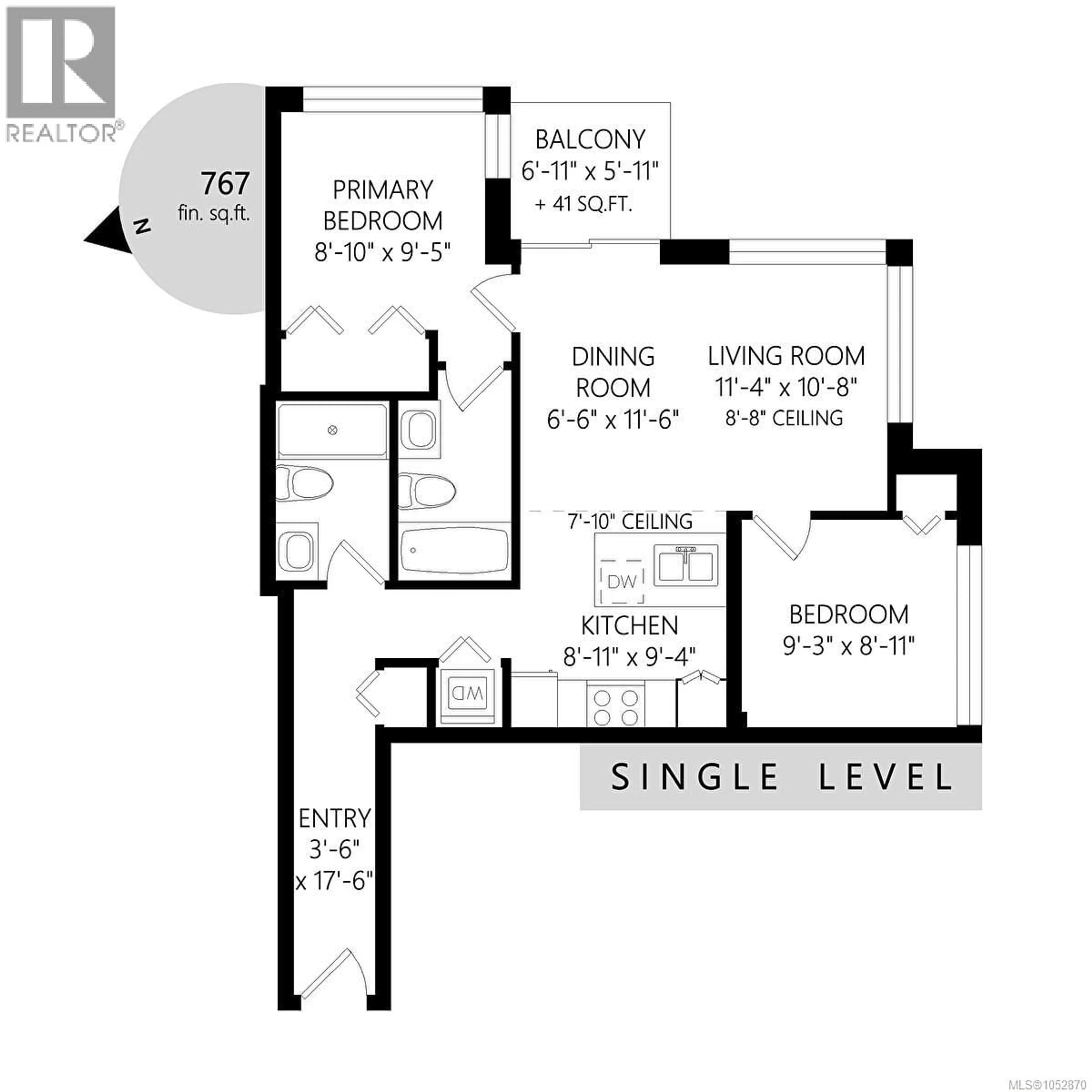 Floor plan for 1105 - 728 YATES STREET, Victoria British Columbia V8W0C8