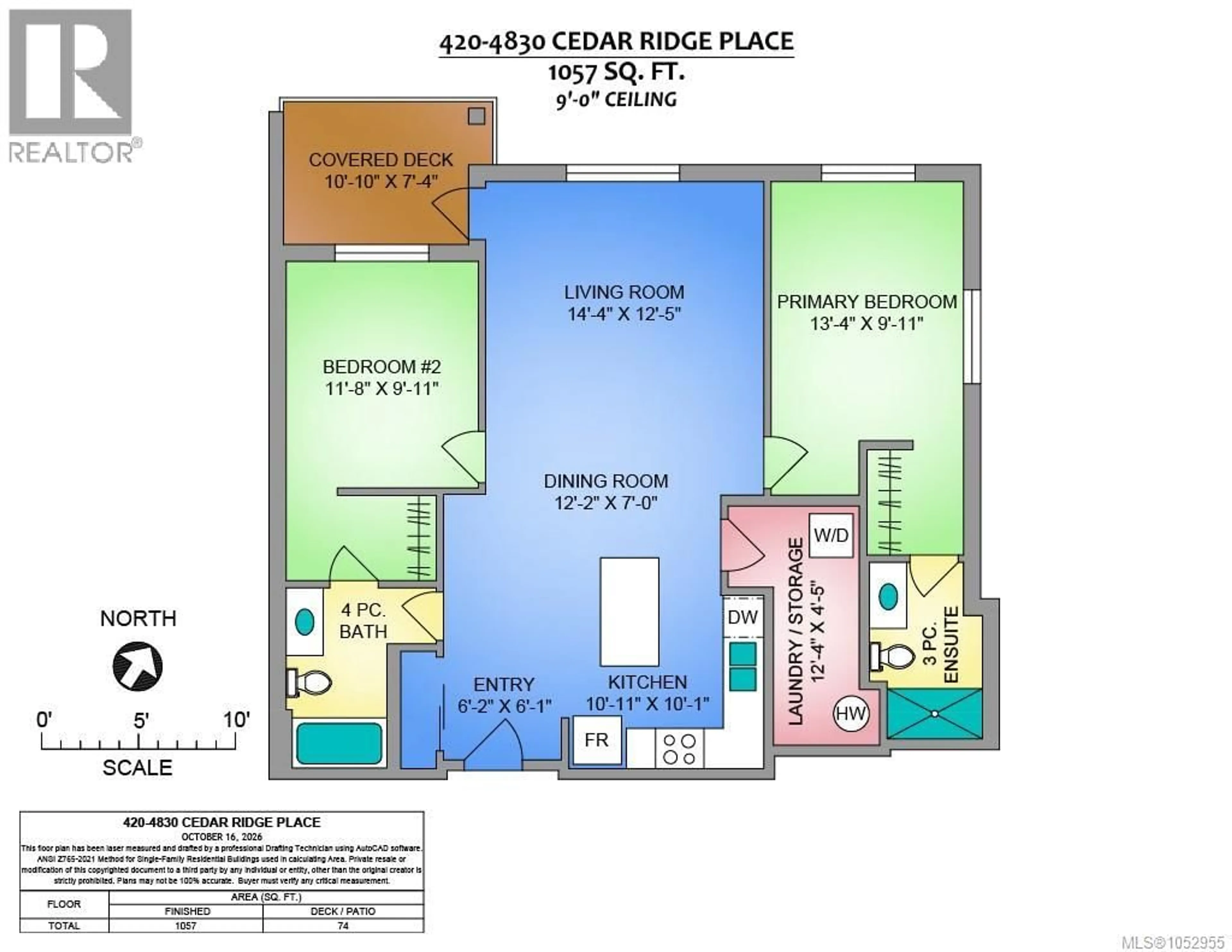 Floor plan for 420 - 4830 CEDAR RIDGE PLACE, Nanaimo British Columbia V9T0M8