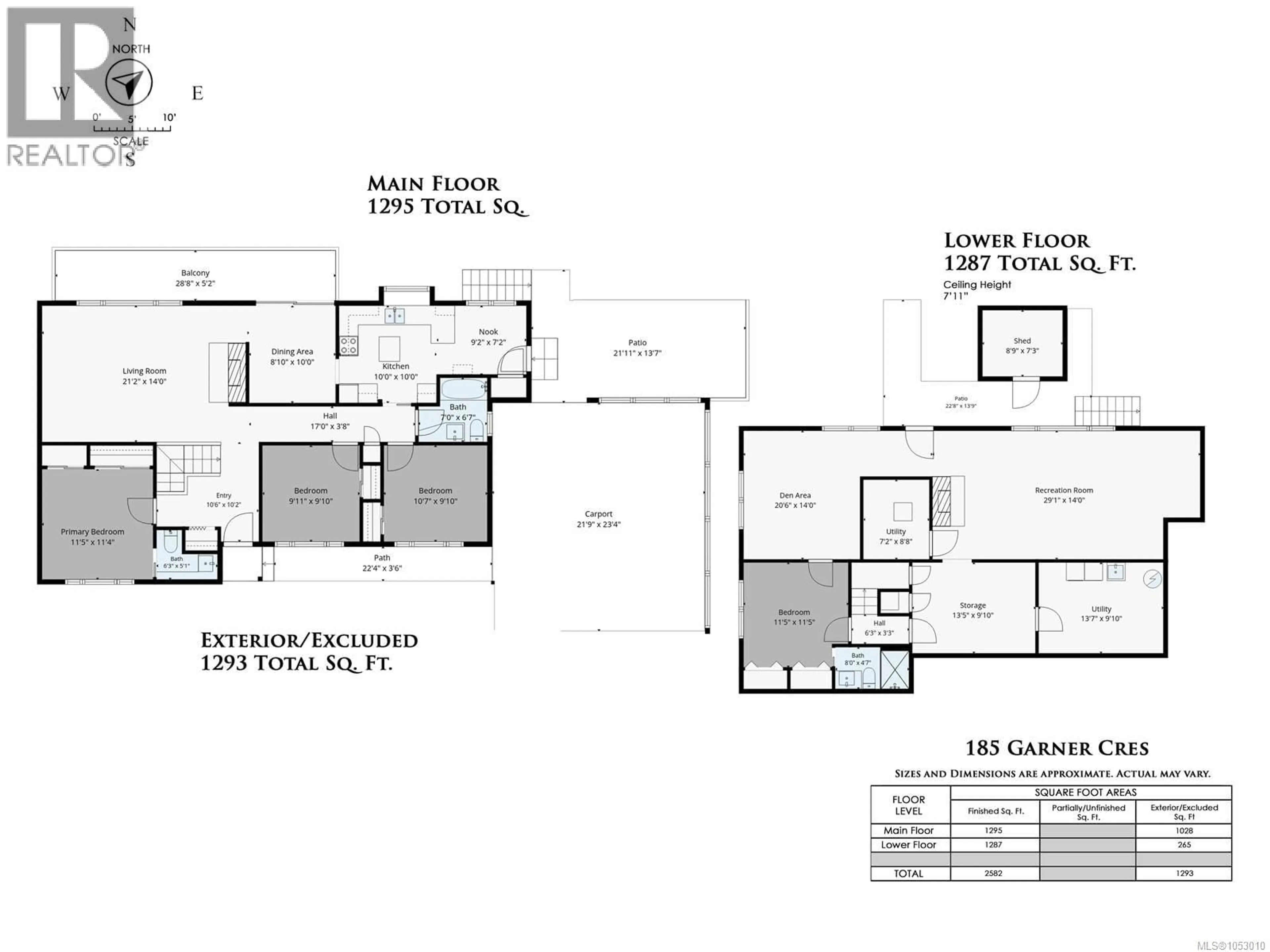 Floor plan for 185 GARNER CRESCENT, Nanaimo British Columbia V9R2A5