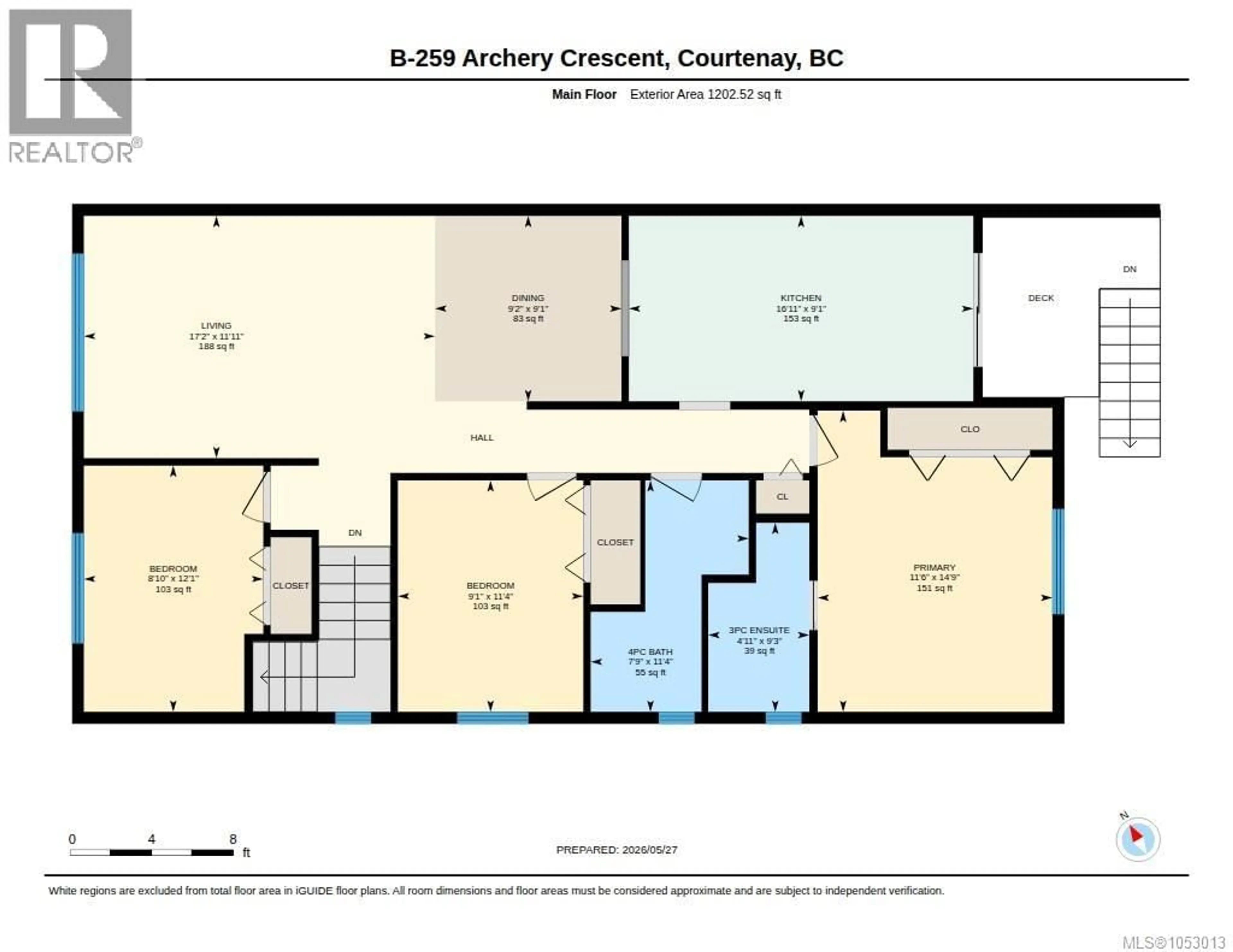 Floor plan for B - 259 ARCHERY CRESCENT, Courtenay British Columbia V9N8Y1