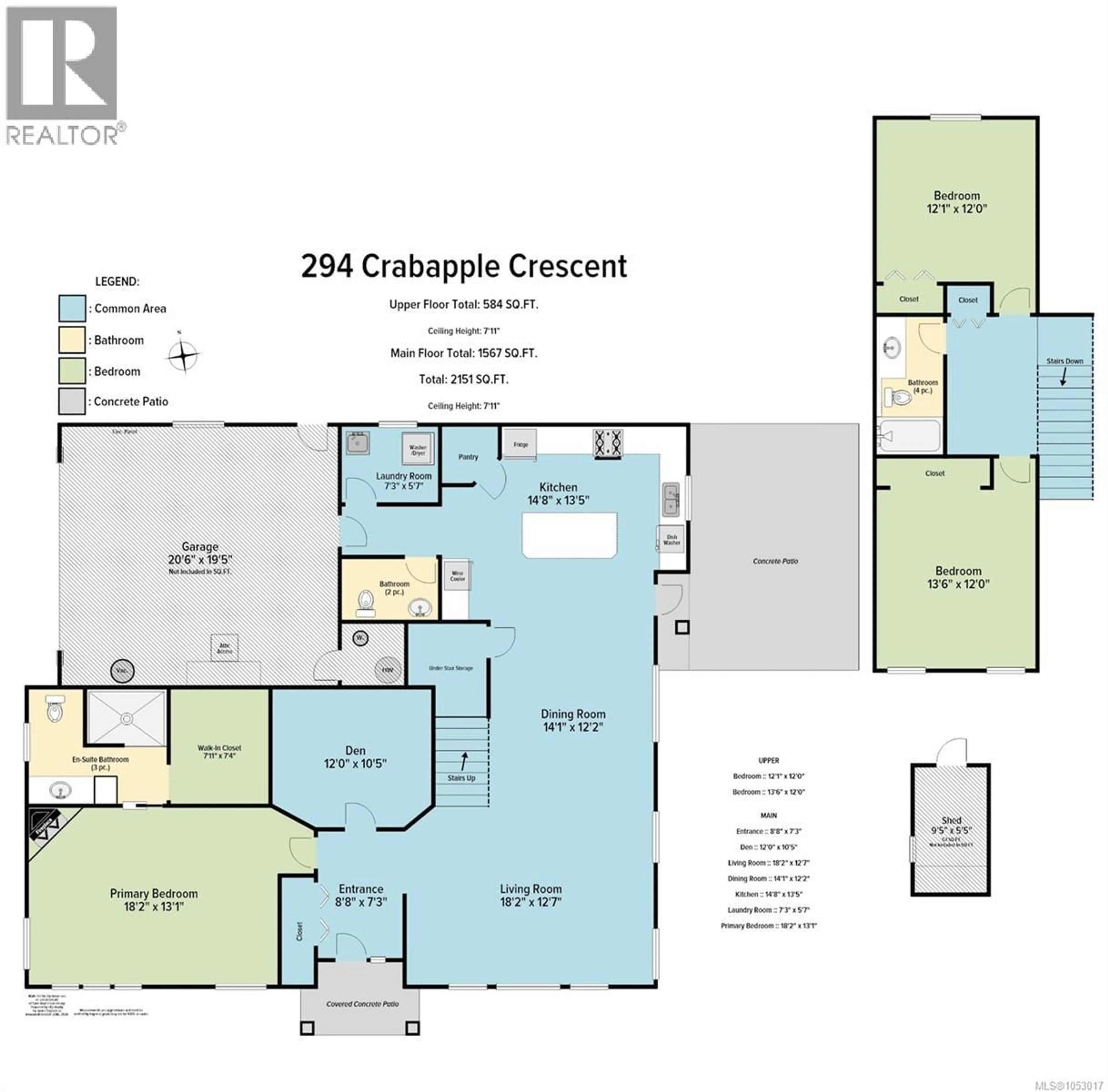 Floor plan for 294 CRABAPPLE CRESCENT, Parksville British Columbia V9P2R9