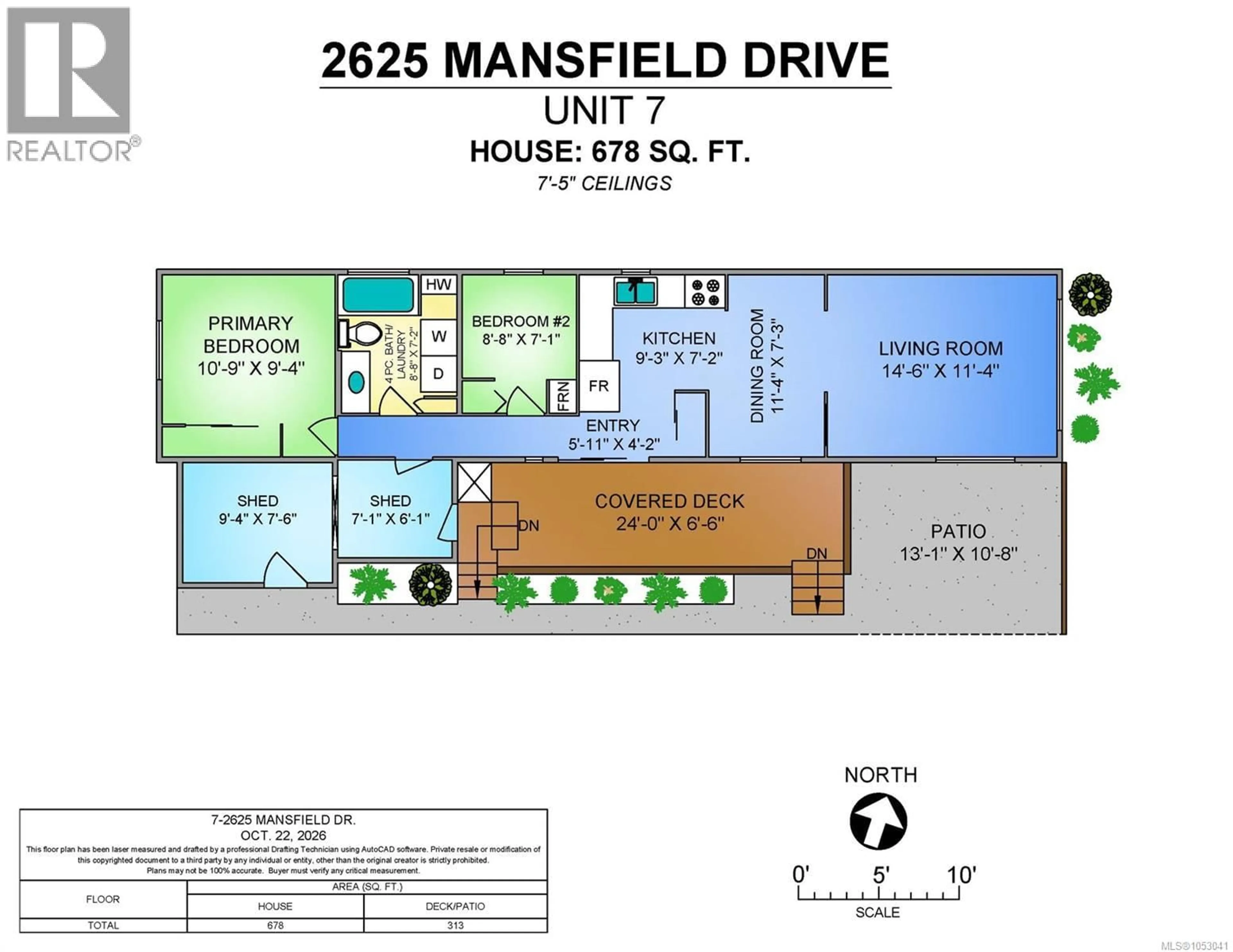 Floor plan for 7 - 2625 MANSFIELD DRIVE, Courtenay British Columbia V9N2M2