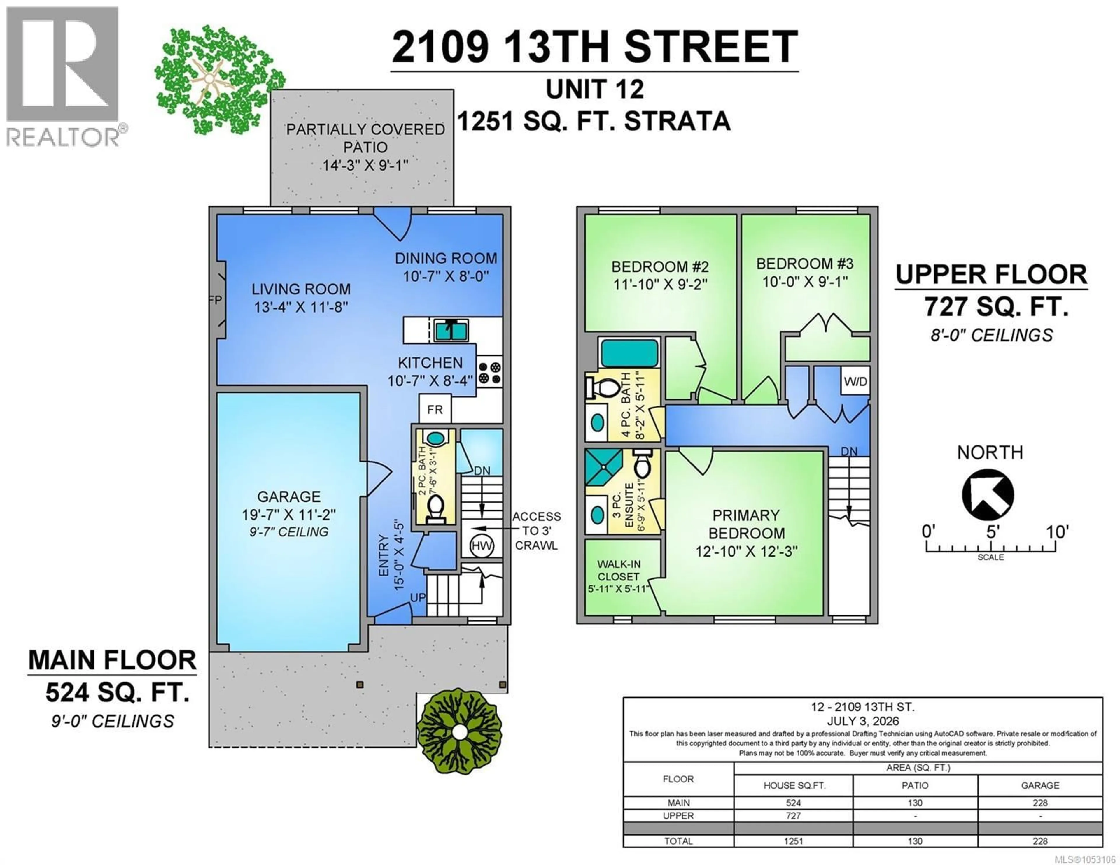 Floor plan for 12 - 2109 13TH STREET, Courtenay British Columbia V9N0B1