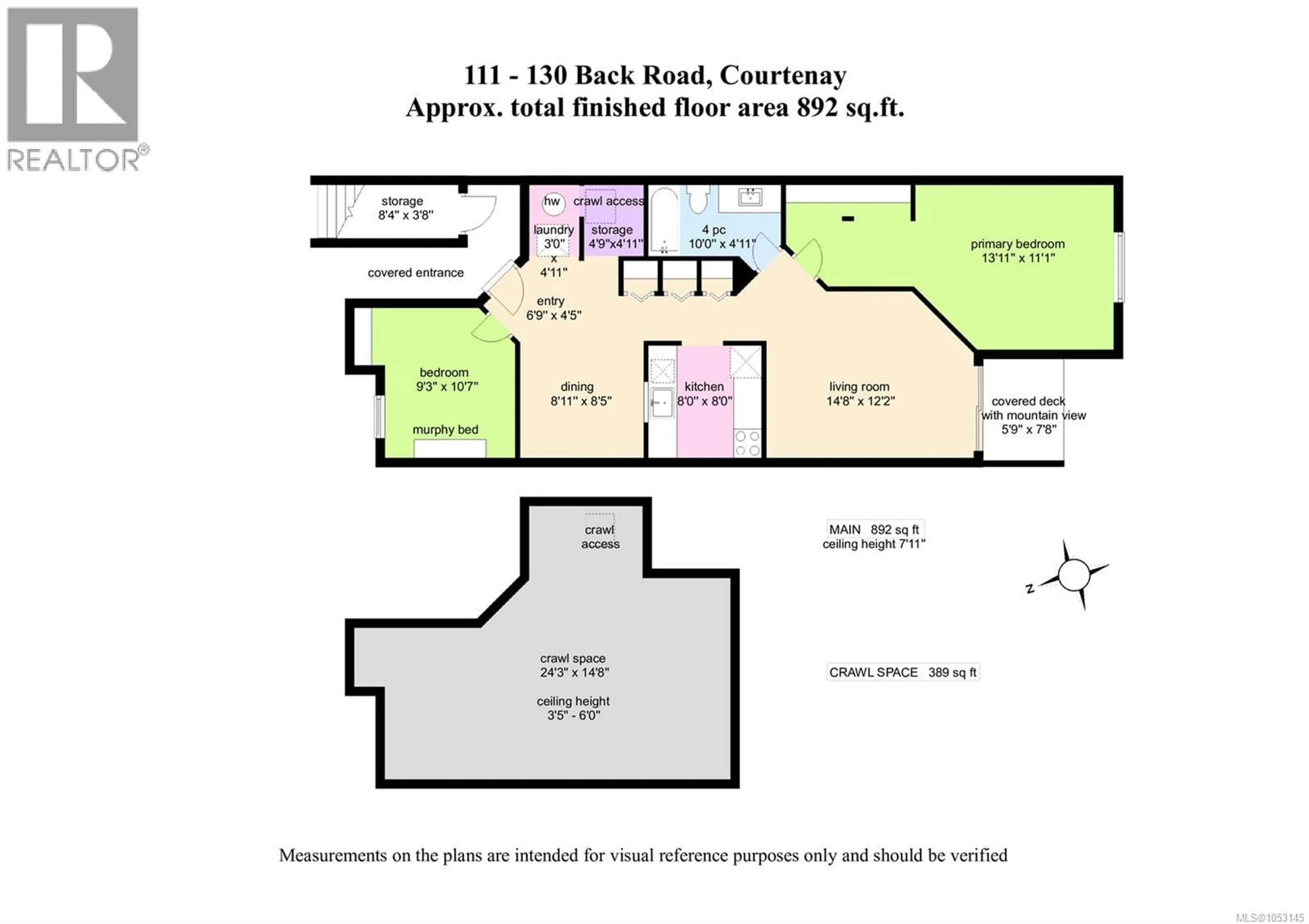 Floor plan for 111 - 130 BACK ROAD, Courtenay British Columbia V9N3W6