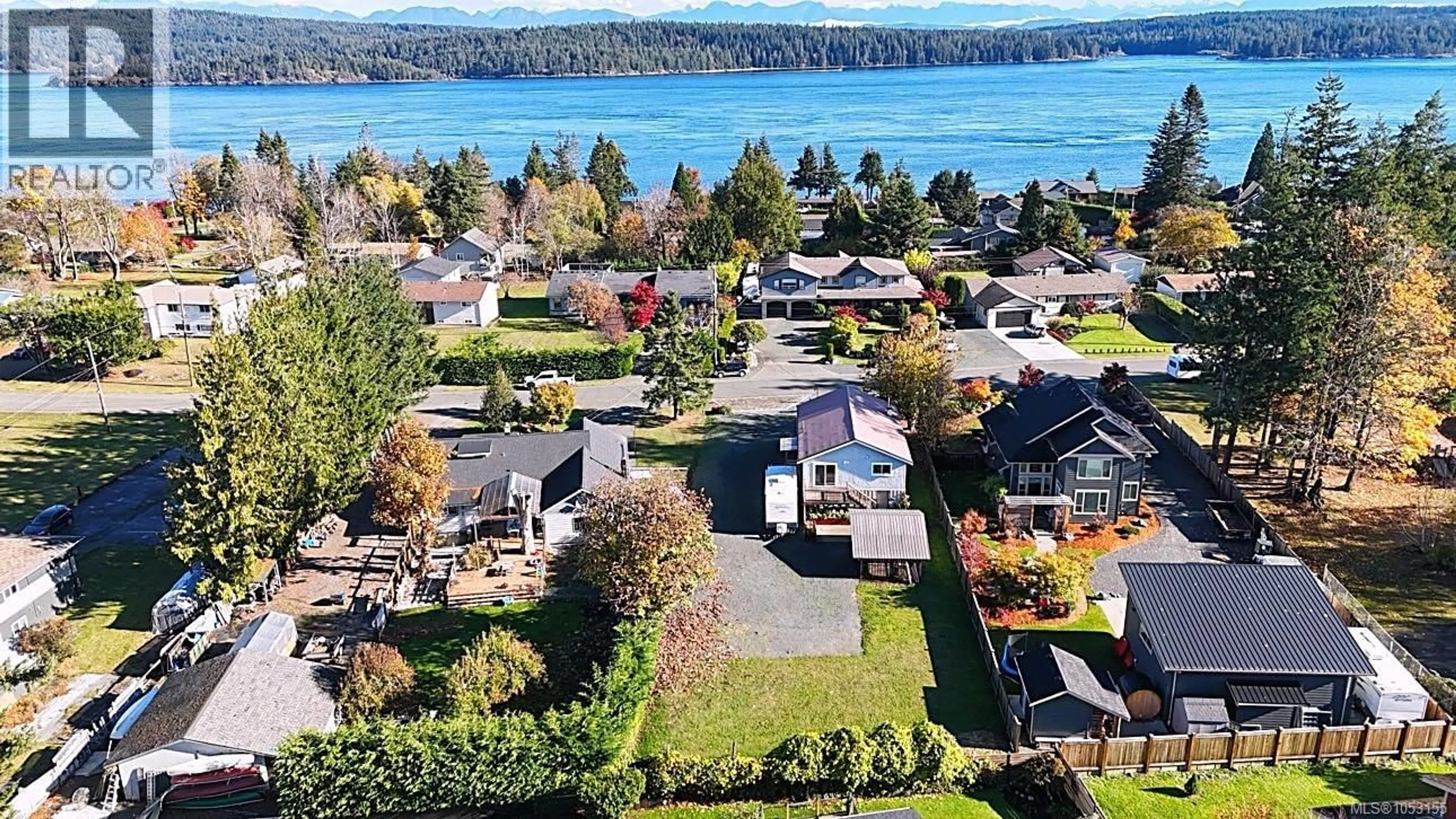 A pic from outside/outdoor area/front of a property/back of a property/a pic from drone, water/lake/river/ocean view for 4282 BARCLAY ROAD, Campbell River British Columbia V9W4Y8