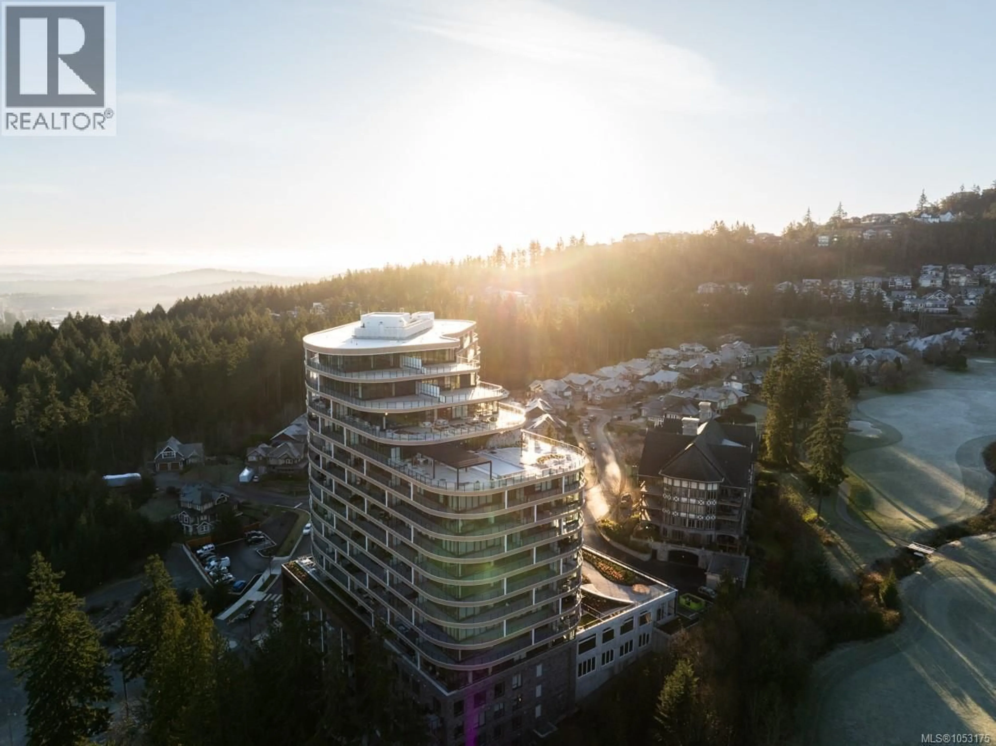 A pic from outside/outdoor area/front of a property/back of a property/a pic from drone, city buildings view from balcony for 605 - 2000 HANNINGTON ROAD, Langford British Columbia V9B6R6