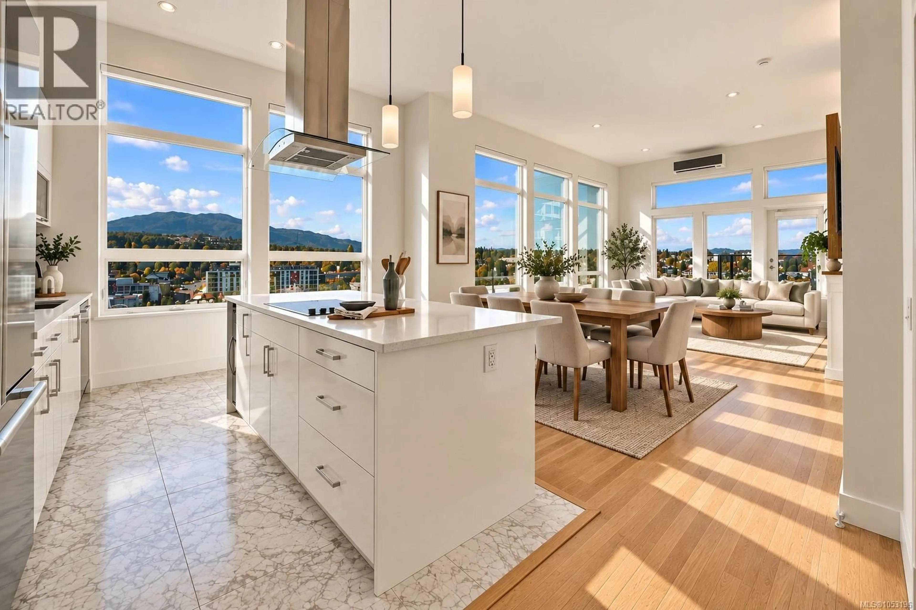 Open concept kitchen, ceramic/tile floor for PH1 - 10 CHAPEL STREET, Nanaimo British Columbia V9R5H2