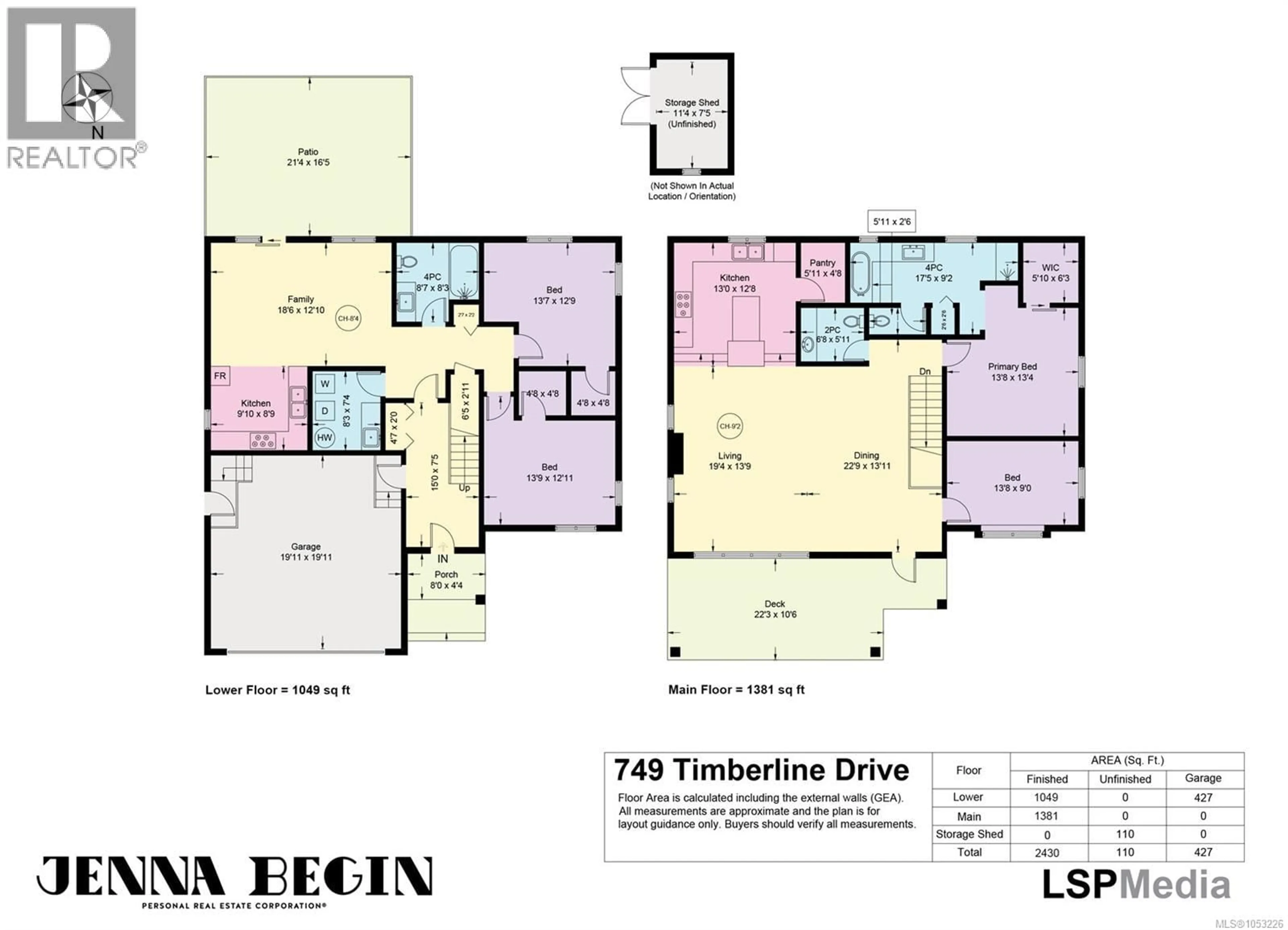 Floor plan for 749 TIMBERLINE DRIVE, Campbell River British Columbia V9H0A3