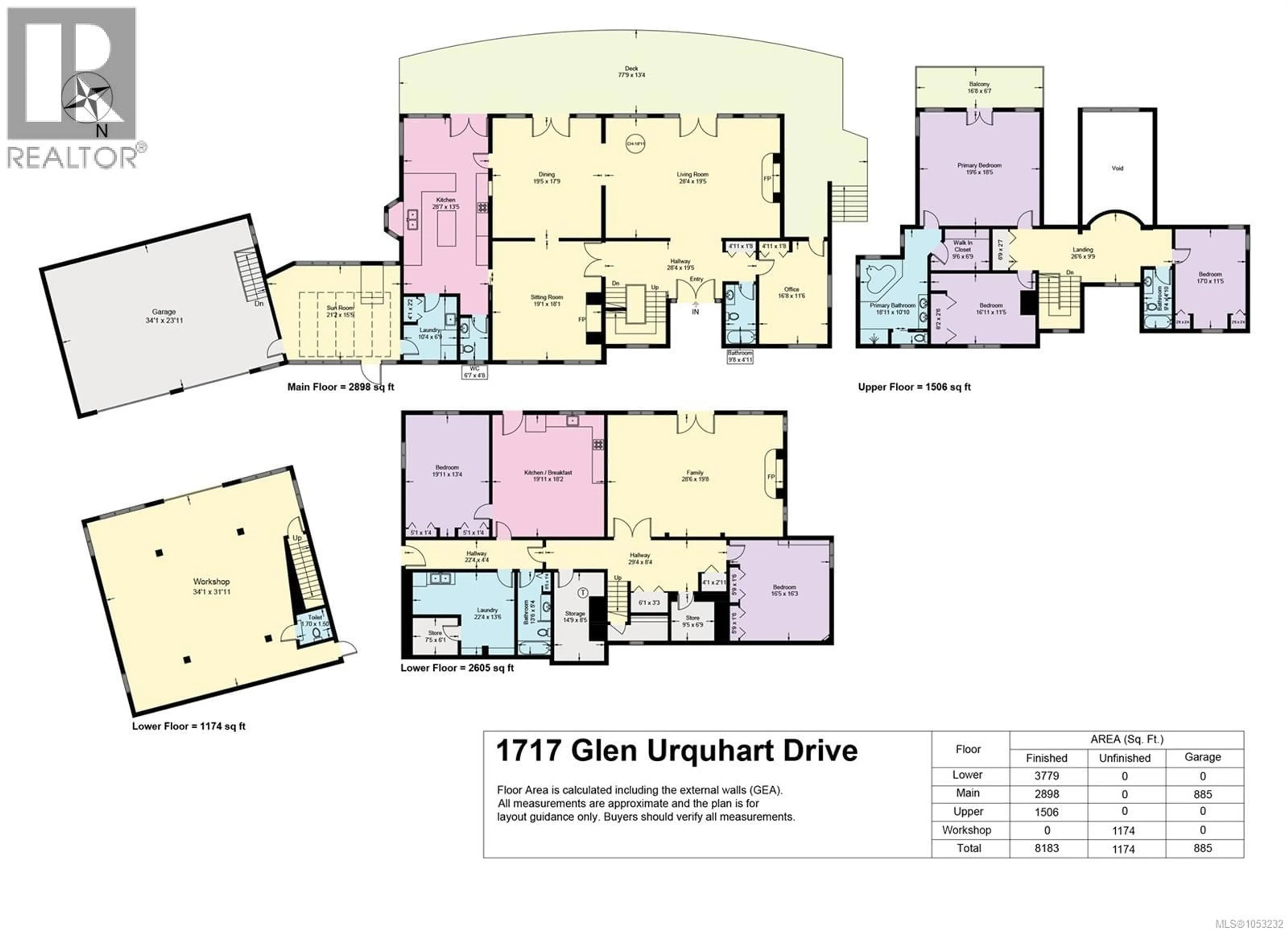 Floor plan for 1717 GLEN URQUHART DRIVE, Courtenay British Columbia V9N3Y3