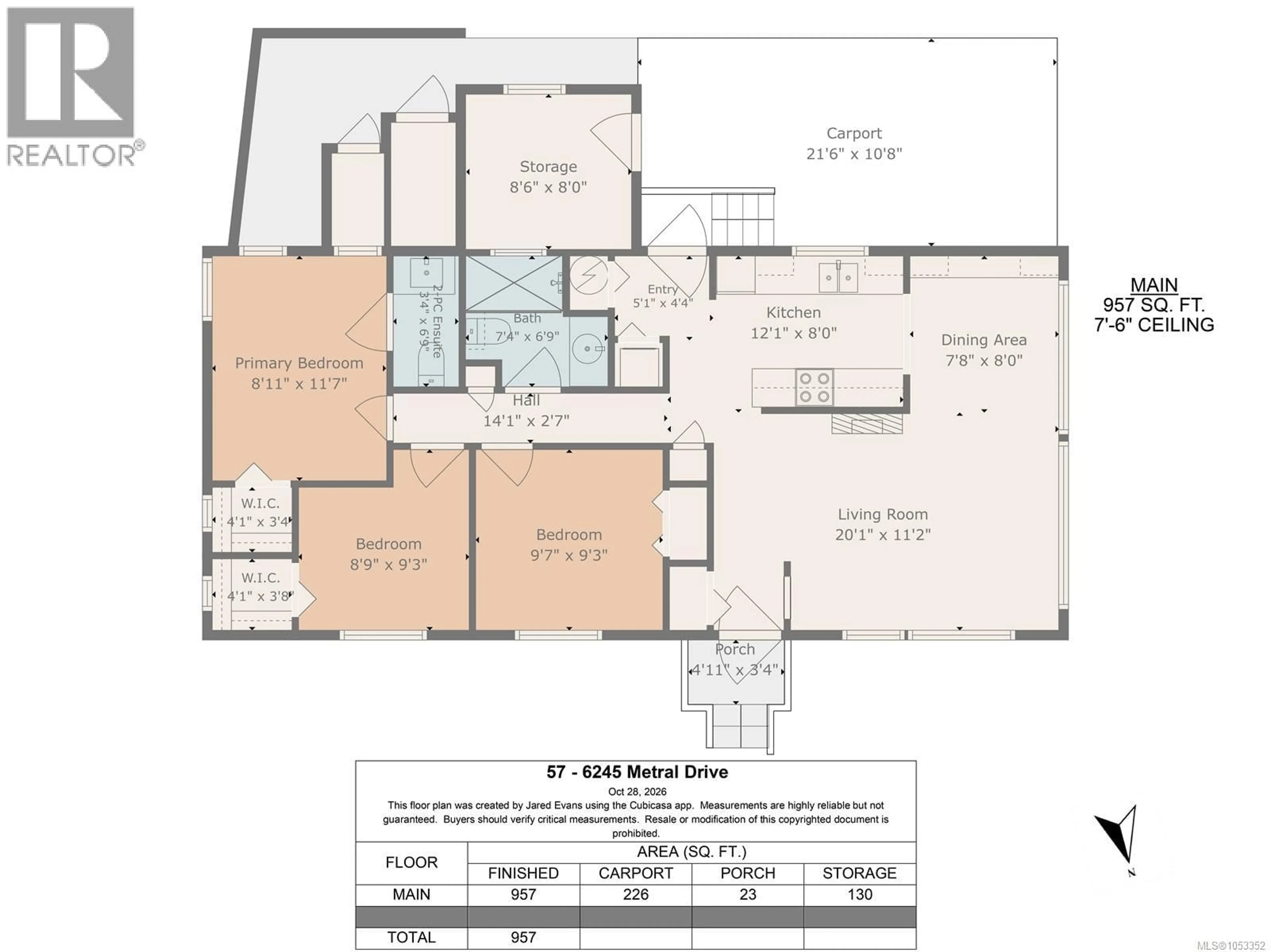 Floor plan for 57 - 6245 METRAL DRIVE, Nanaimo British Columbia V9T6P8
