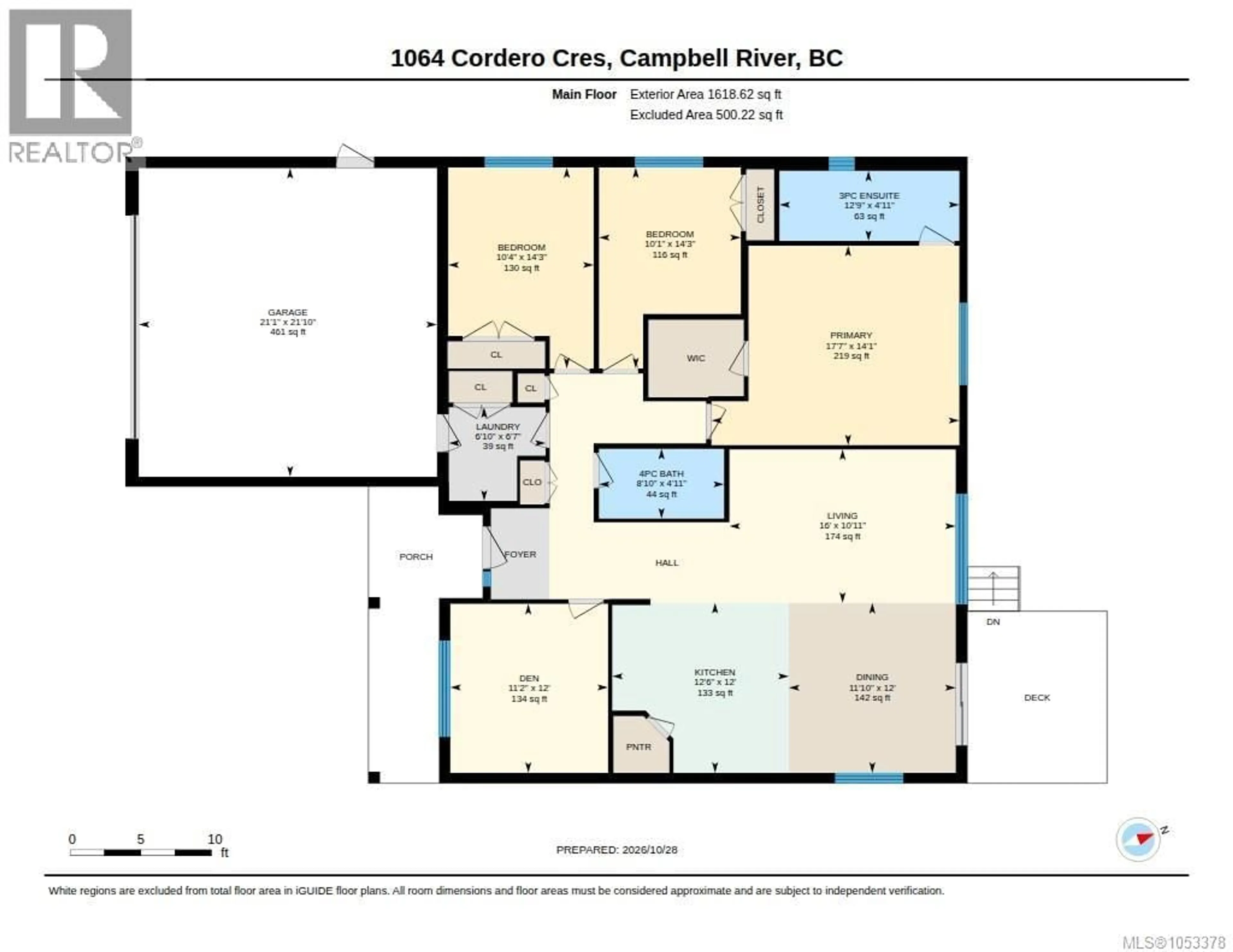 Floor plan for 1064 CORDERO CRESCENT, Campbell River British Columbia V9H0B7