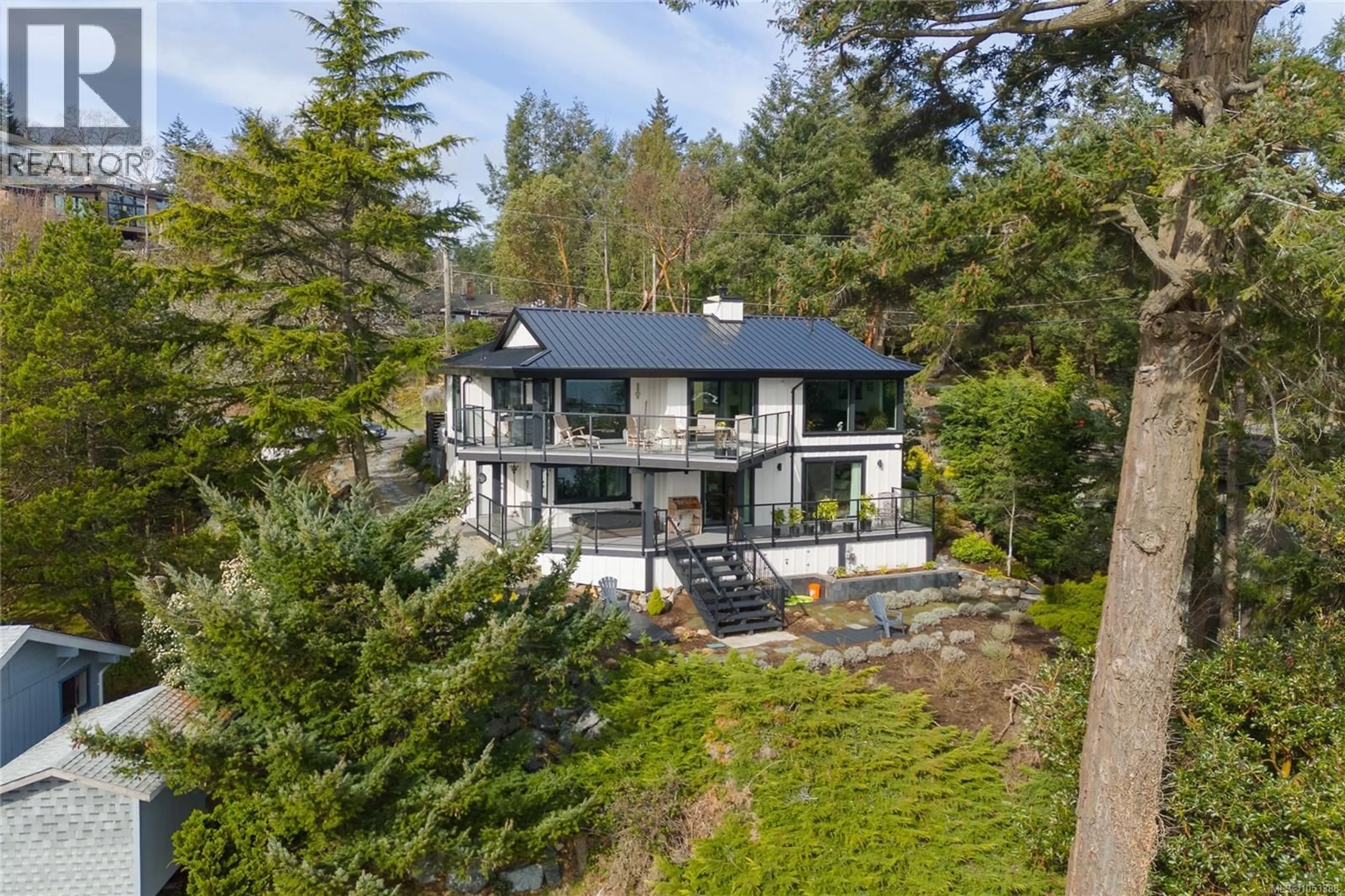 A pic from outside/outdoor area/front of a property/back of a property/a pic from drone, forest/trees view for 3483 SCHOONER ROAD, Nanoose Bay British Columbia V9P9H9