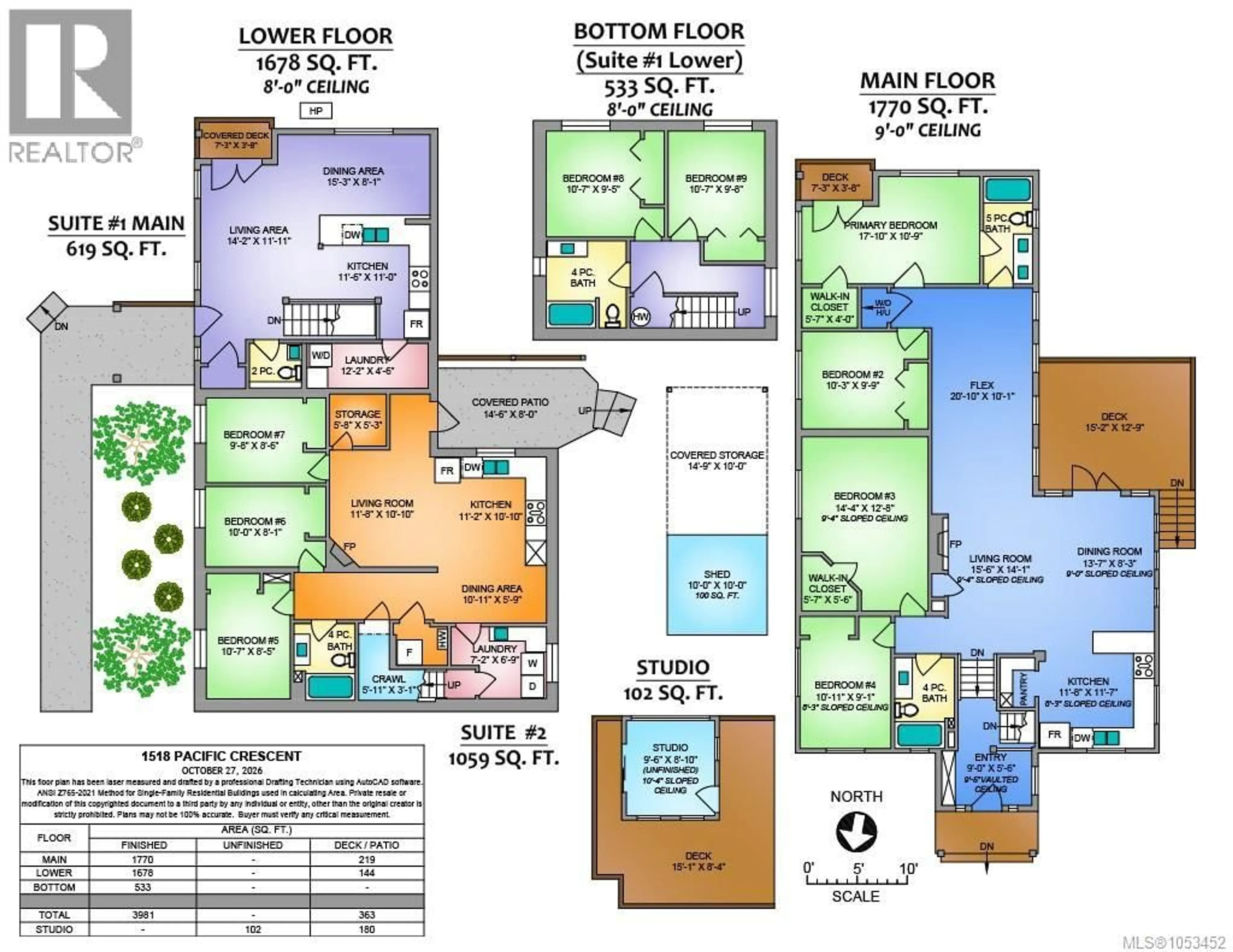 Floor plan for 1518 PACIFIC CRESCENT, Parksville British Columbia V9P1X6