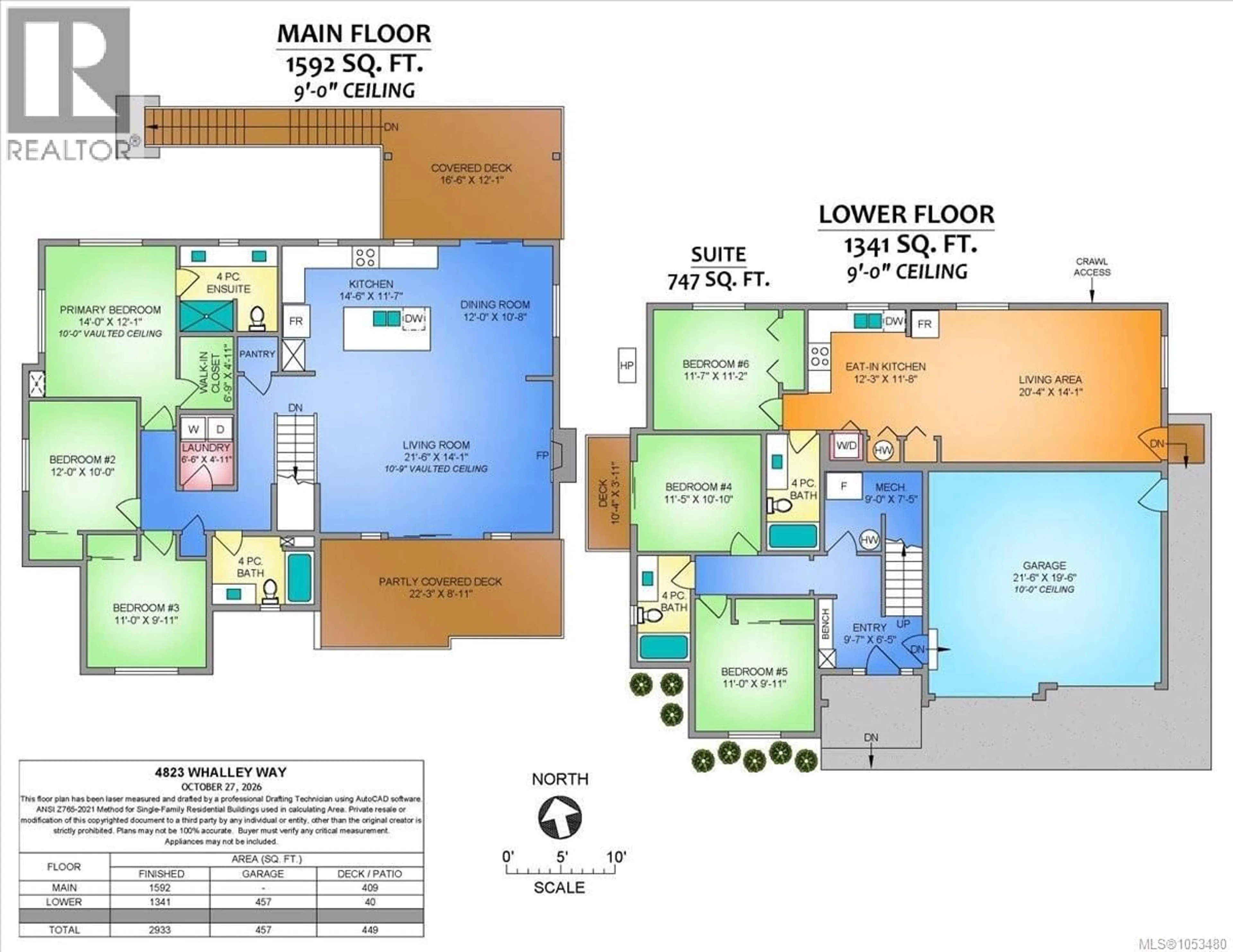 Floor plan for 4823 WHALLEY WAY, Nanaimo British Columbia V9V1W5