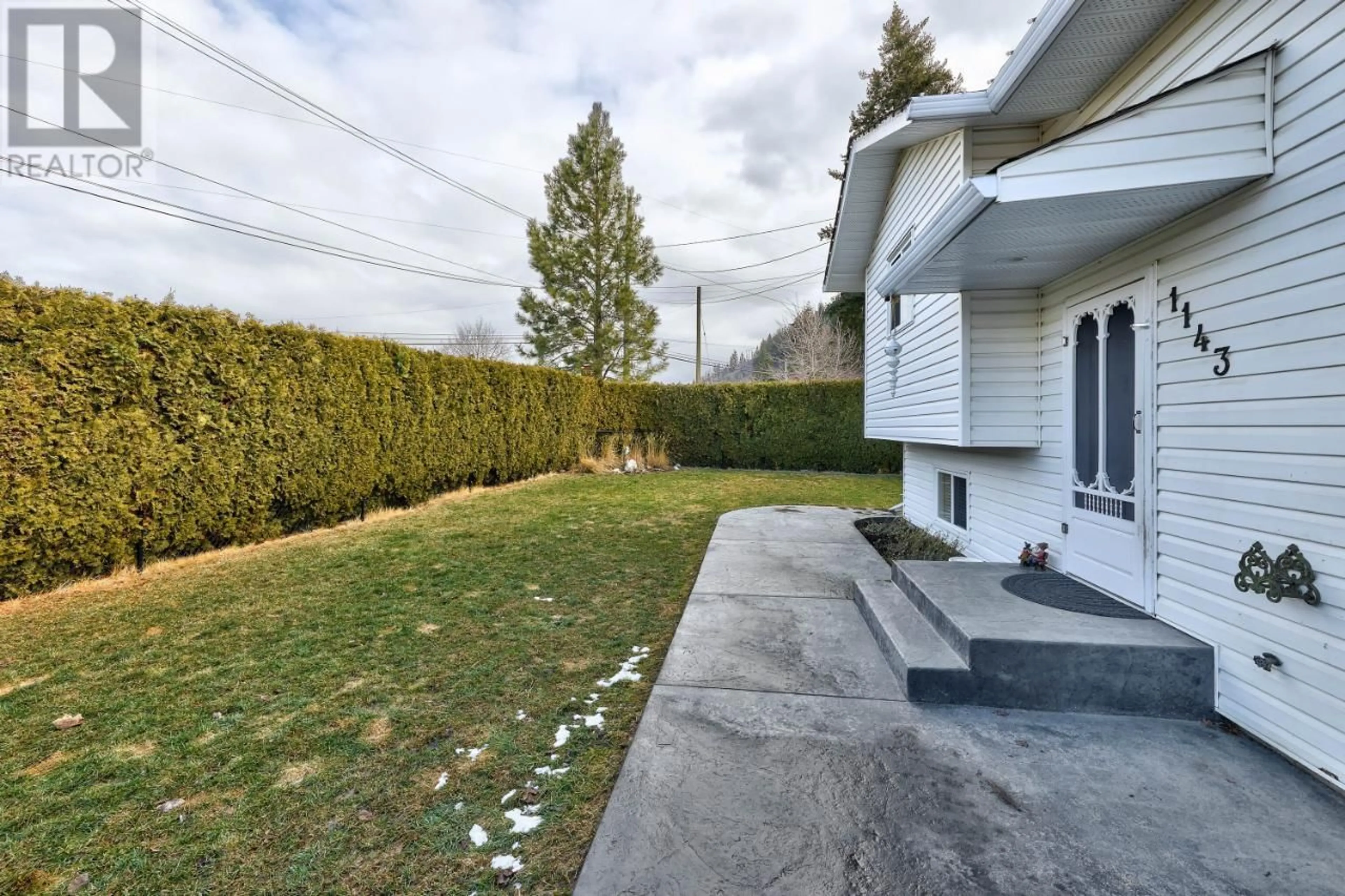 Patio, the fenced backyard for 1143 THOMPSON Avenue, Chase British Columbia V0E1M0