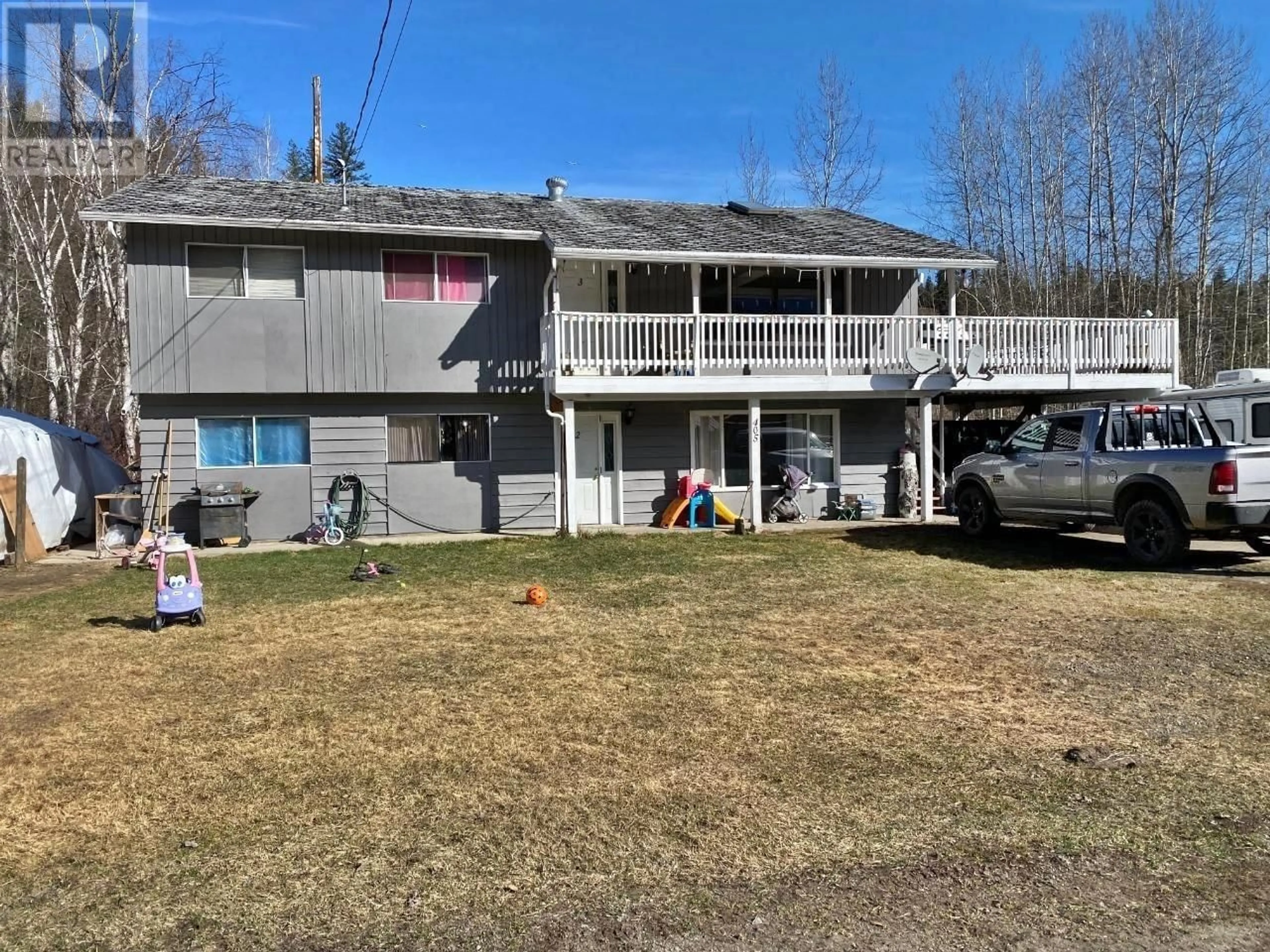 A pic from outside/outdoor area/front of a property/back of a property/a pic from drone, unknown for 405 DESFOSSES ROAD, Clearwater British Columbia V0E1N1