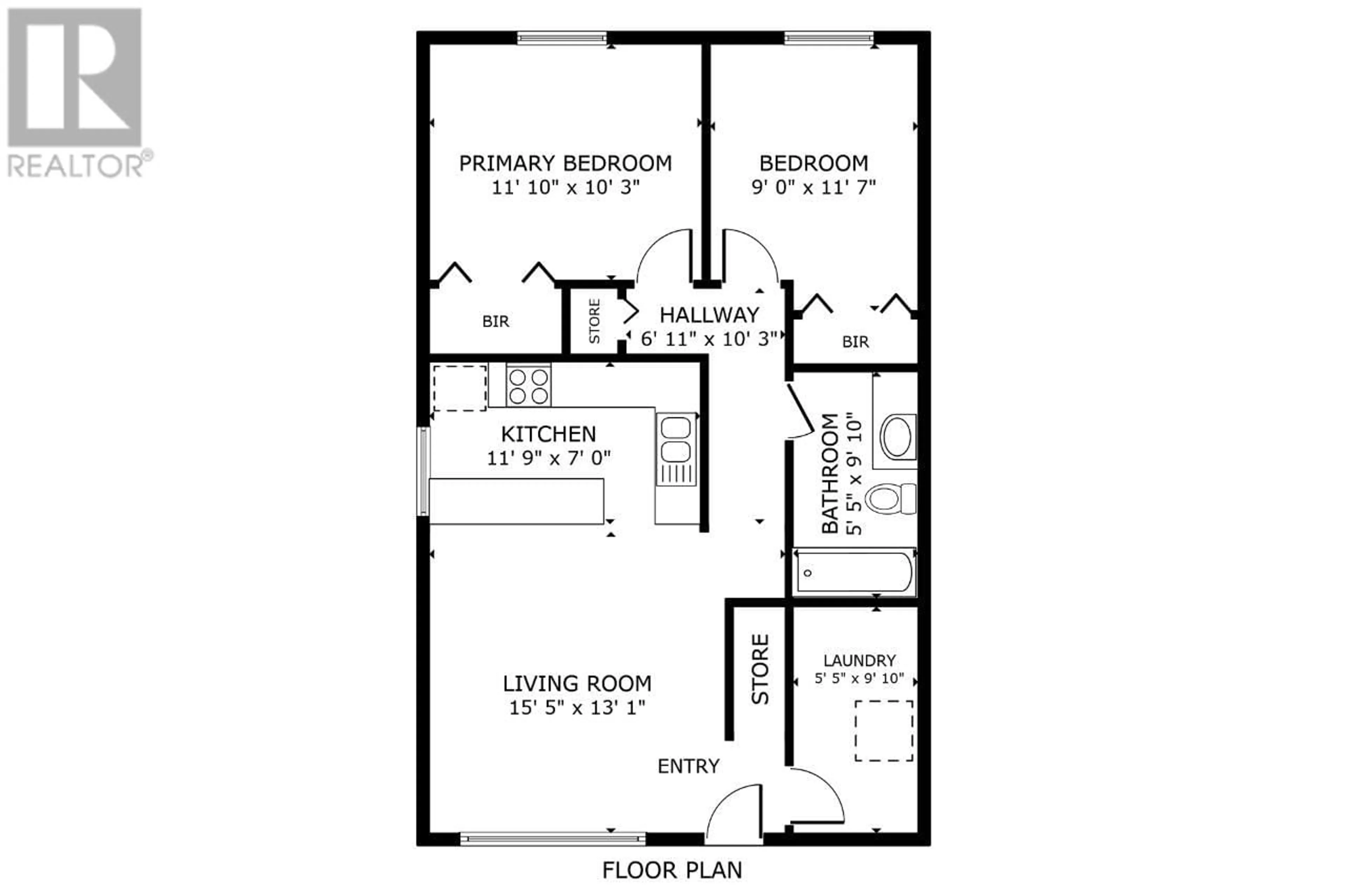 Floor plan for 2295 BLAIR Street Unit# 211, Merritt British Columbia V1K1R6