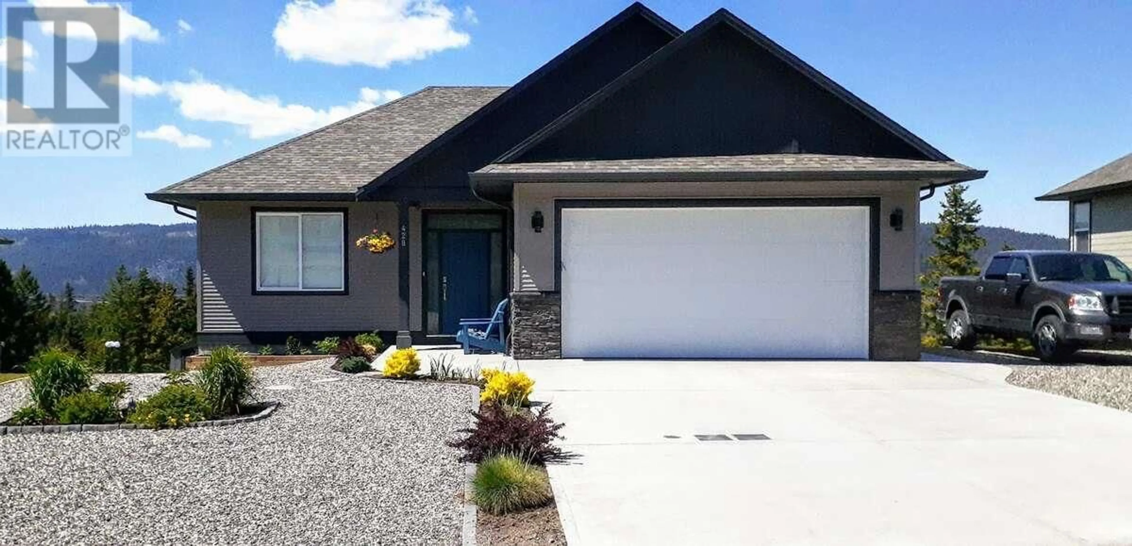 Home with vinyl exterior material, street for 428 DALADON DRIVE, Logan Lake British Columbia V0K1W0