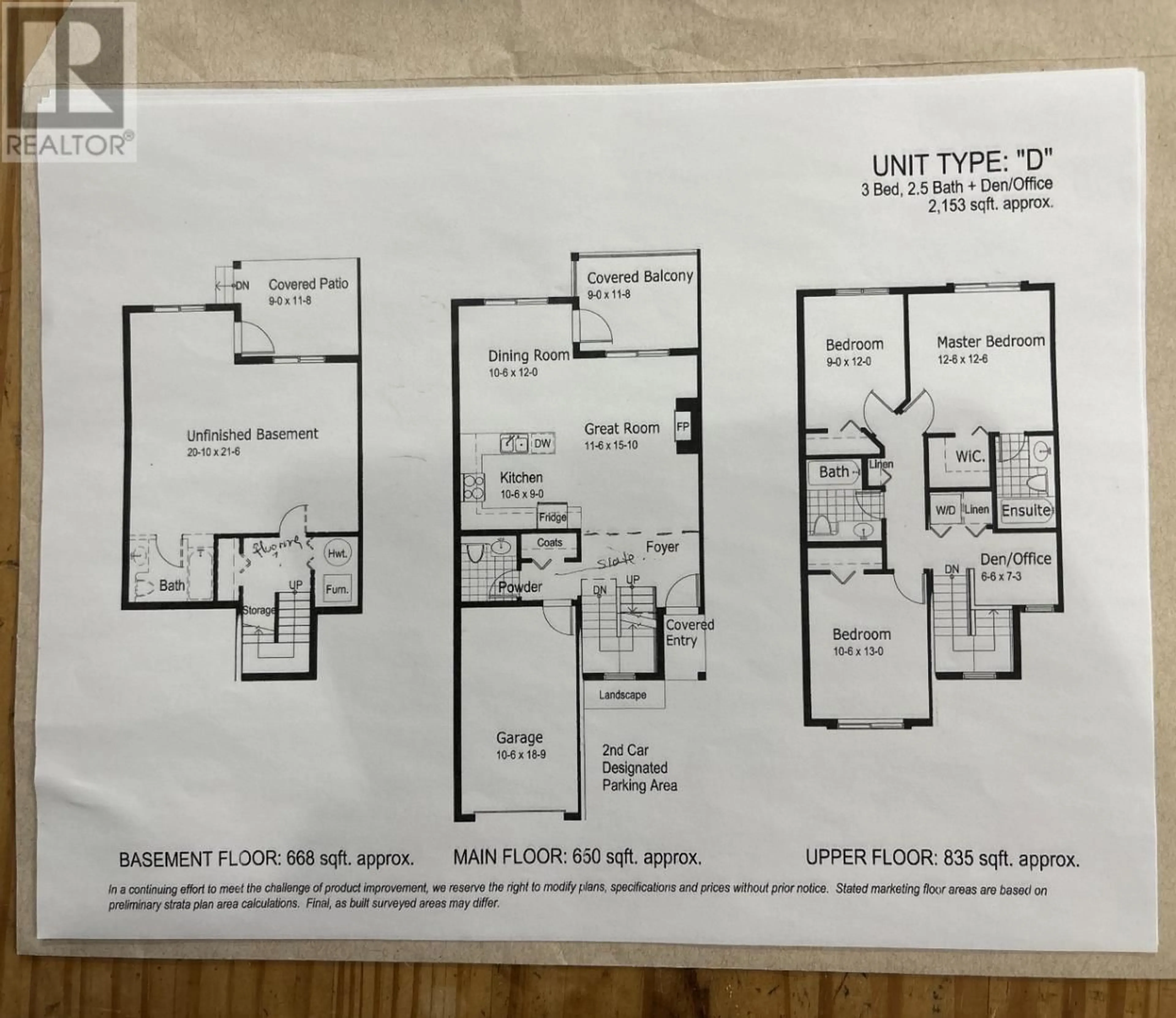 Floor plan for 57-2046 ROBSON PLACE, Kamloops British Columbia V2E0A5