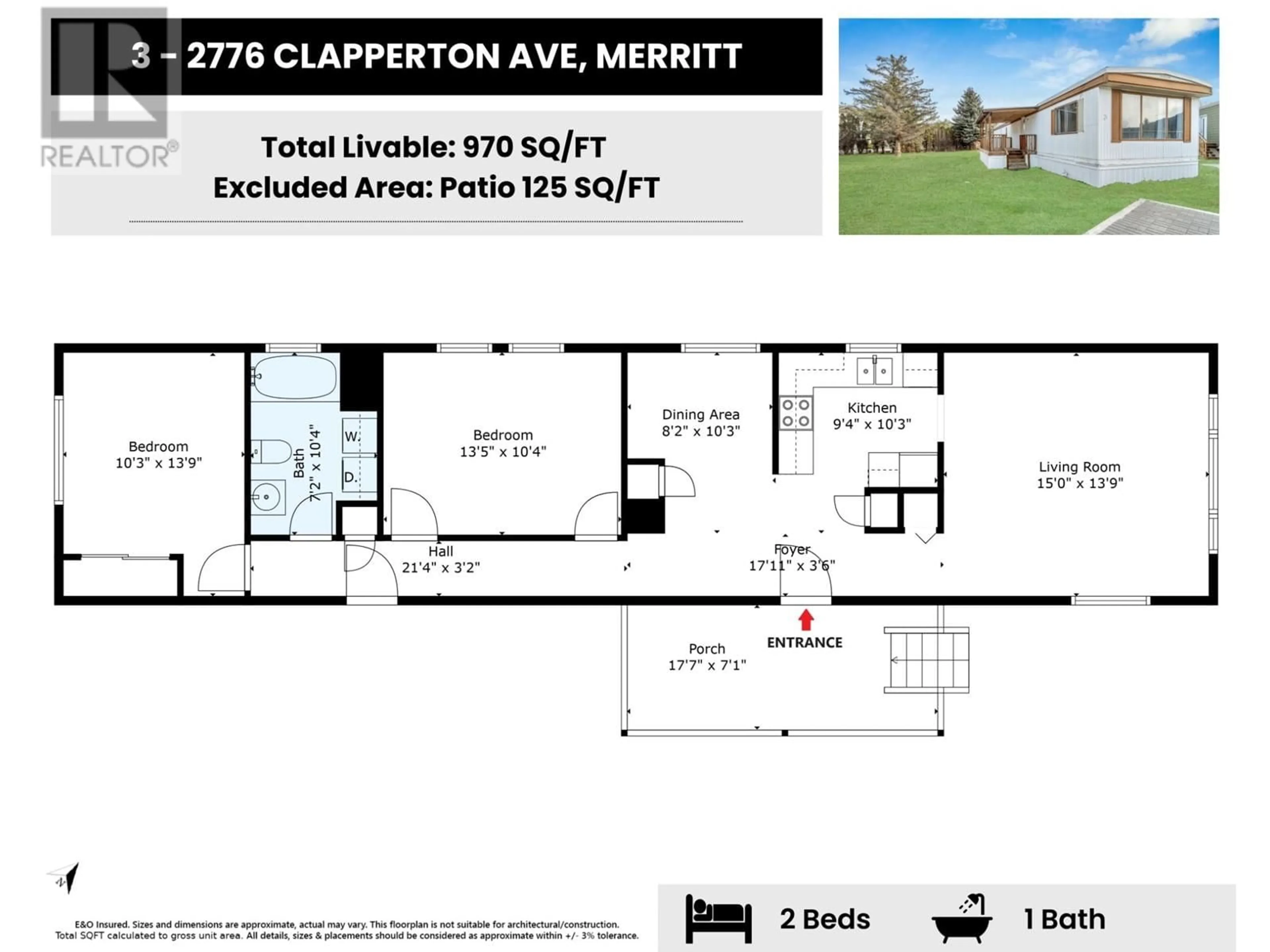 Floor plan for 3 - 2776 CLAPPERTON AVENUE, Merritt British Columbia V1K1B8