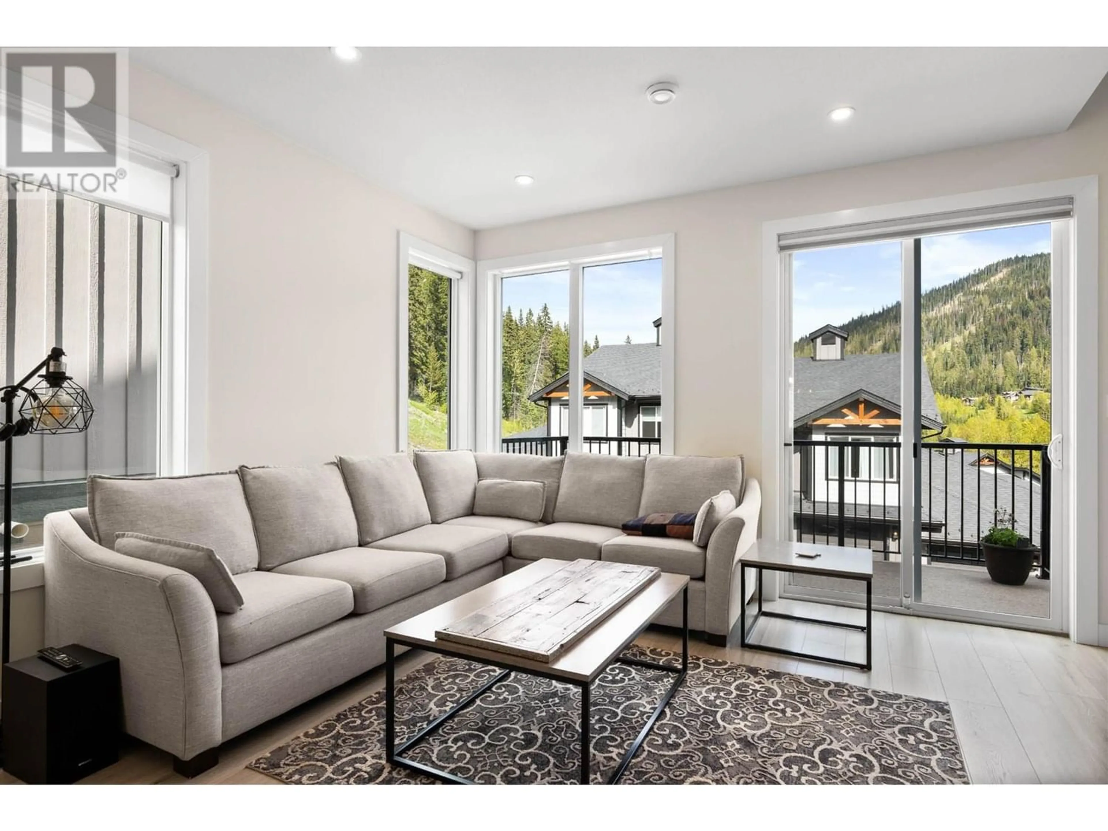 Living room, wood floors for 1240 ALPINE Road Unit# 60, Sun Peaks British Columbia V0E5N0