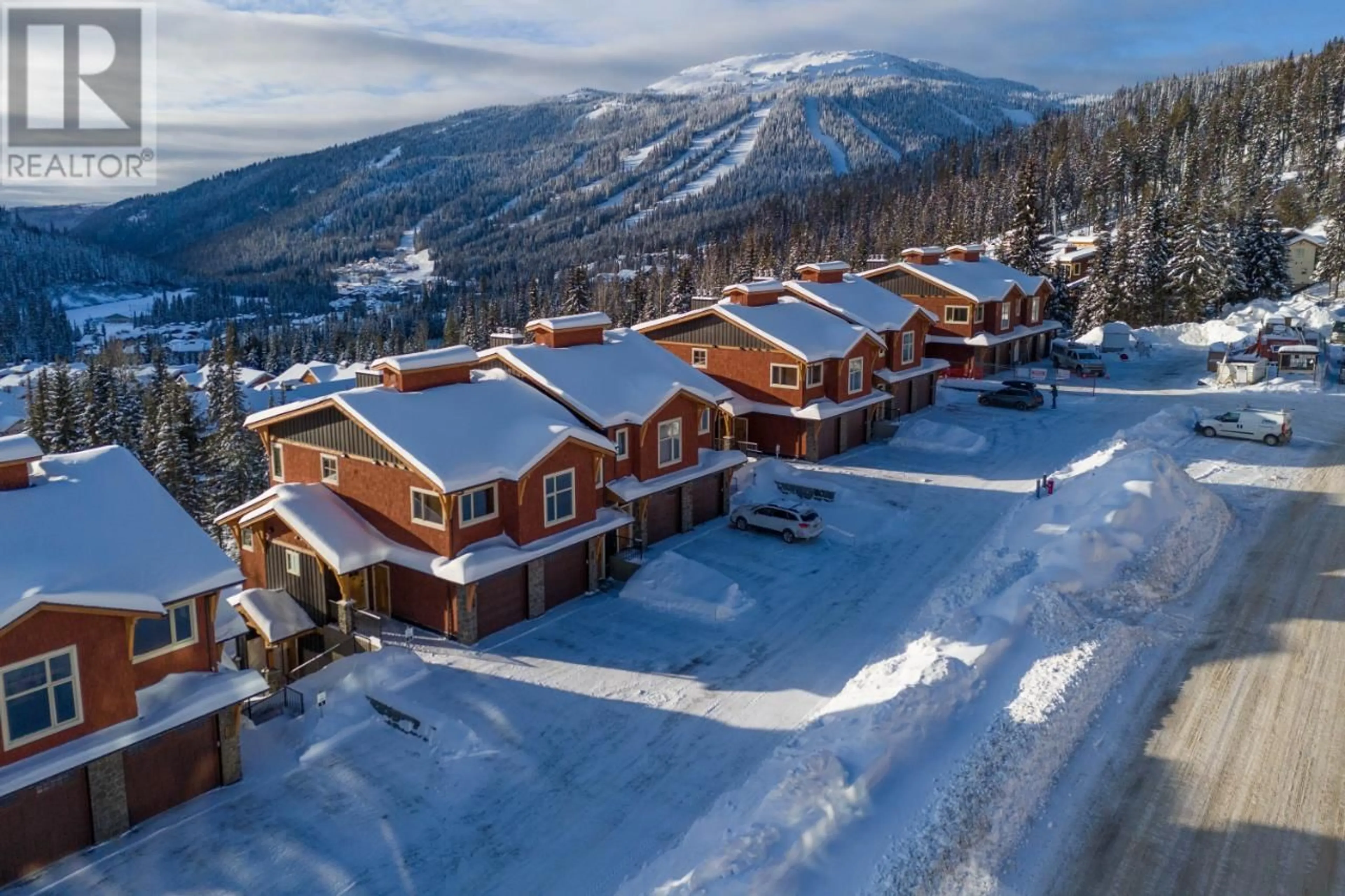 A pic from outside/outdoor area/front of a property/back of a property/a pic from drone, mountain view for 13 - 5045 VALLEY DRIVE, Sun Peaks British Columbia V0E5N0
