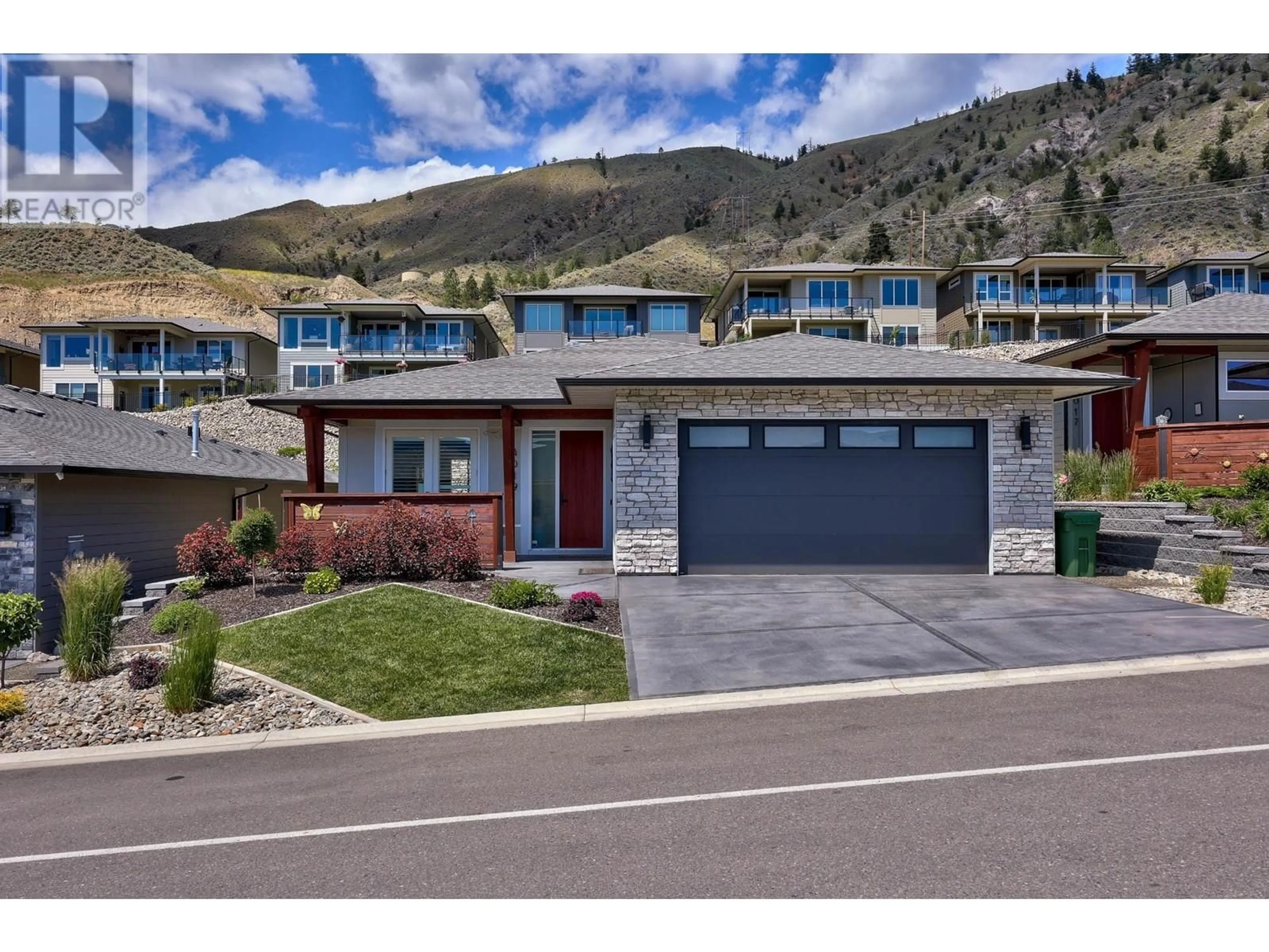 A pic from exterior of the house or condo, the street view for 4019 RIO VISTA Way, Kamloops British Columbia V2H0E1