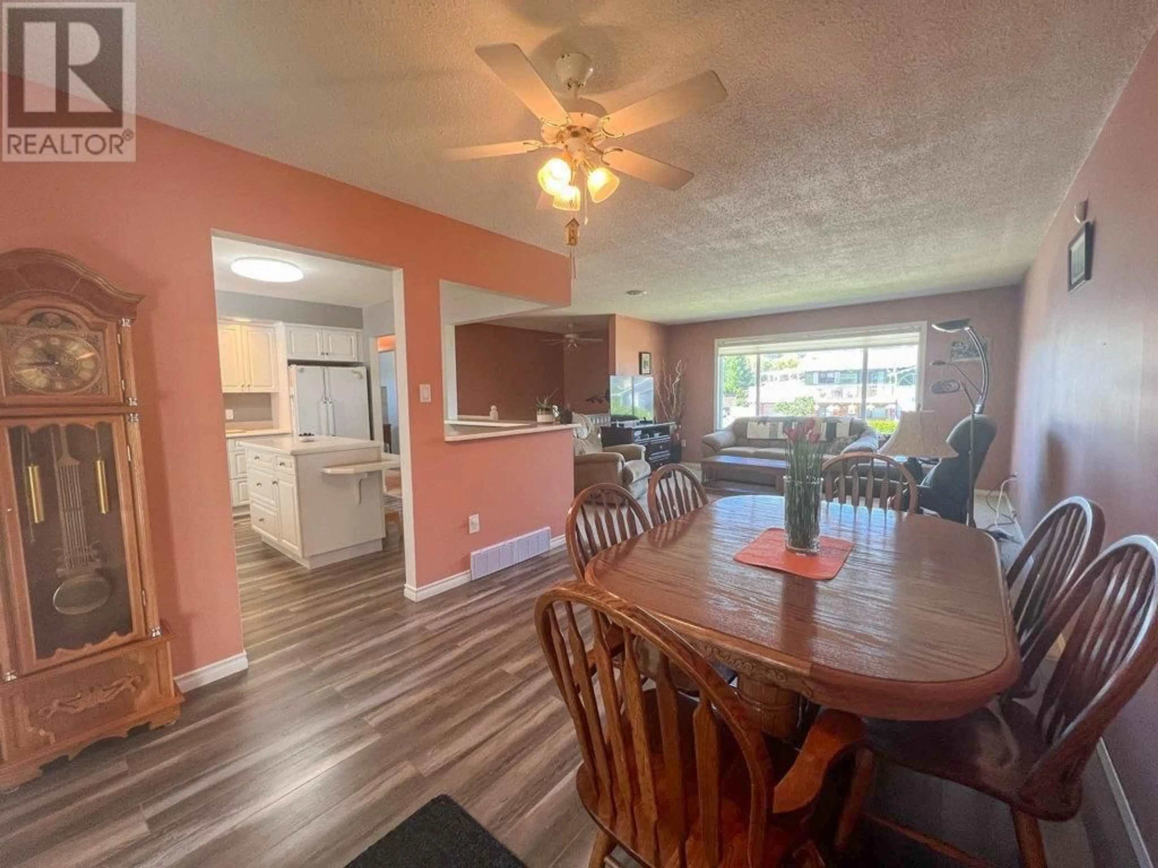 Dining room, wood floors, cottage for 2819 CRANNA Crescent, Merritt British Columbia V1K1E5