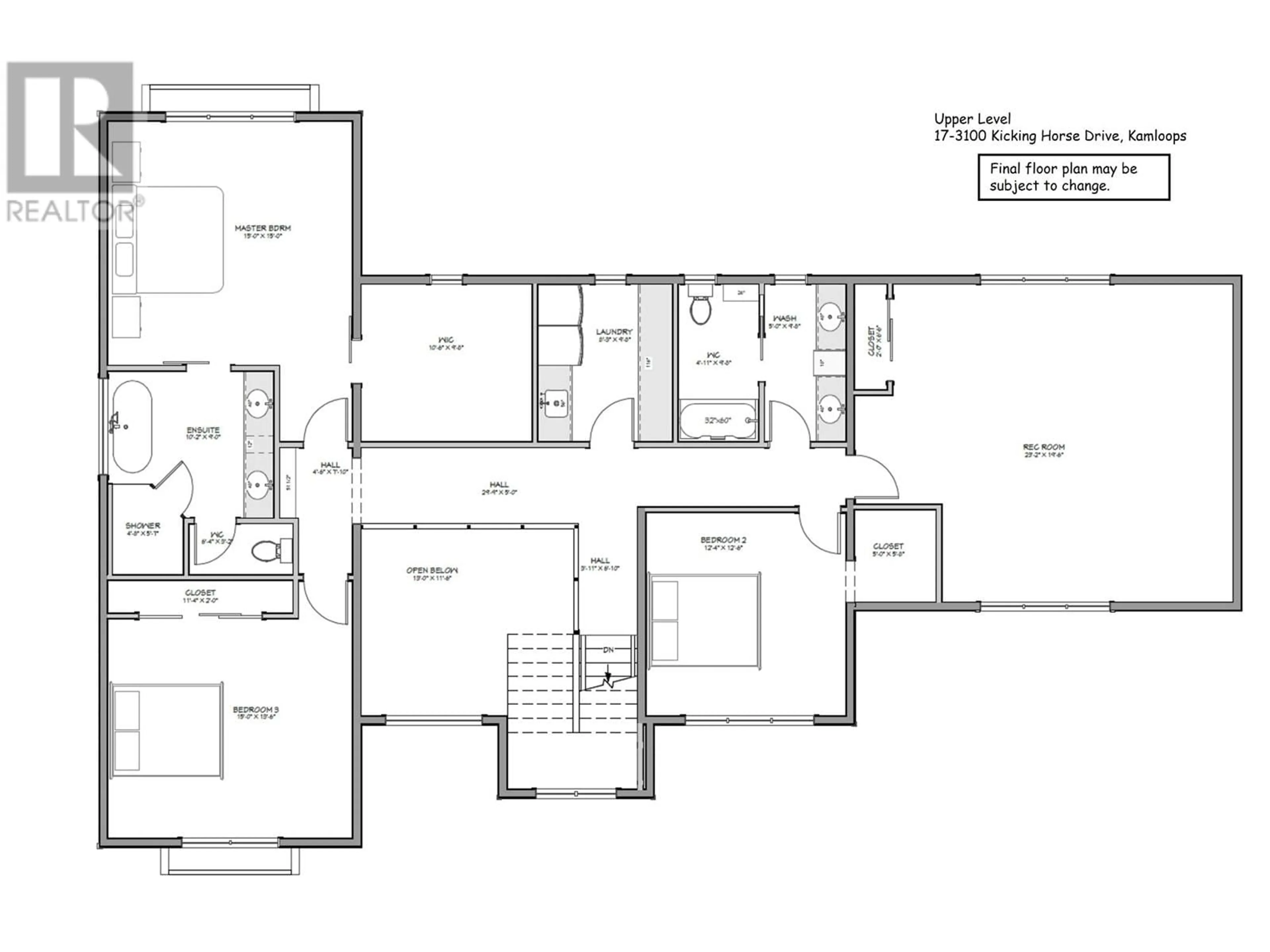 Floor plan for 17-3100 KICKING HORSE DRIVE, Kamloops British Columbia V2E0B8