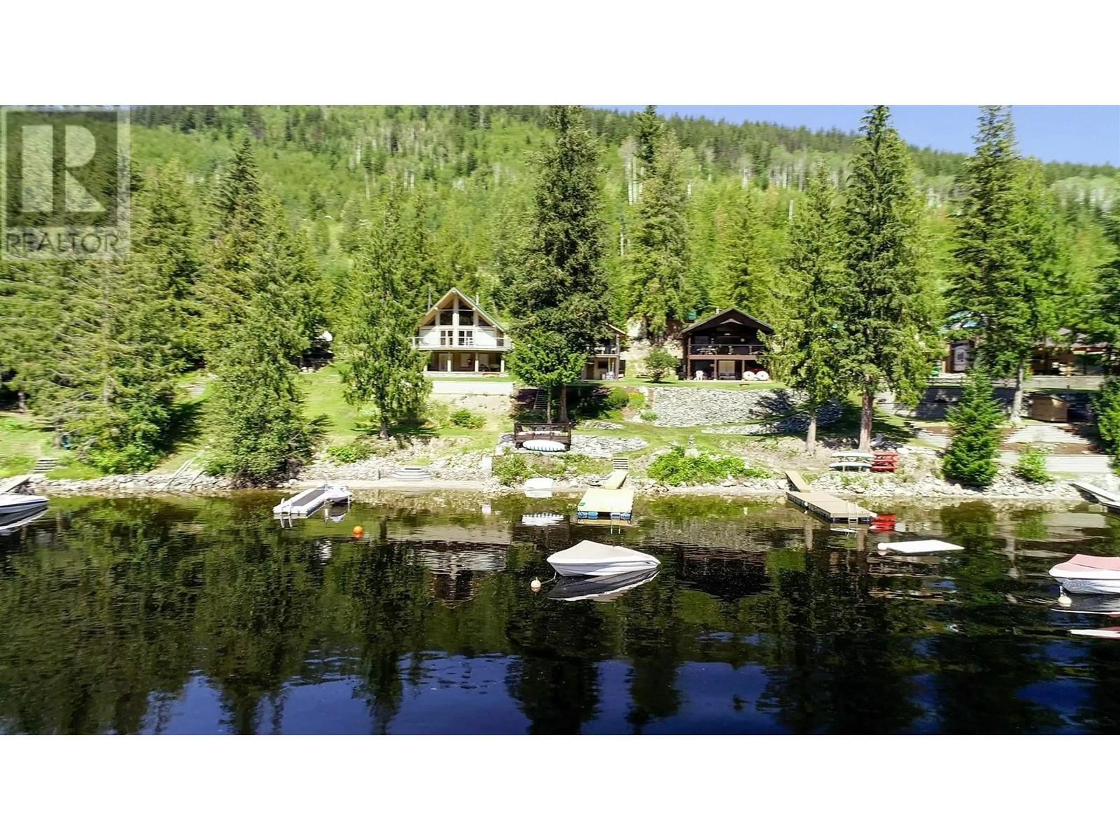 A pic from outside/outdoor area/front of a property/back of a property/a pic from drone, water/lake/river/ocean view for 17 - 7540 RUSSEL  FSR CREEK, Barriere British Columbia V0E0A9