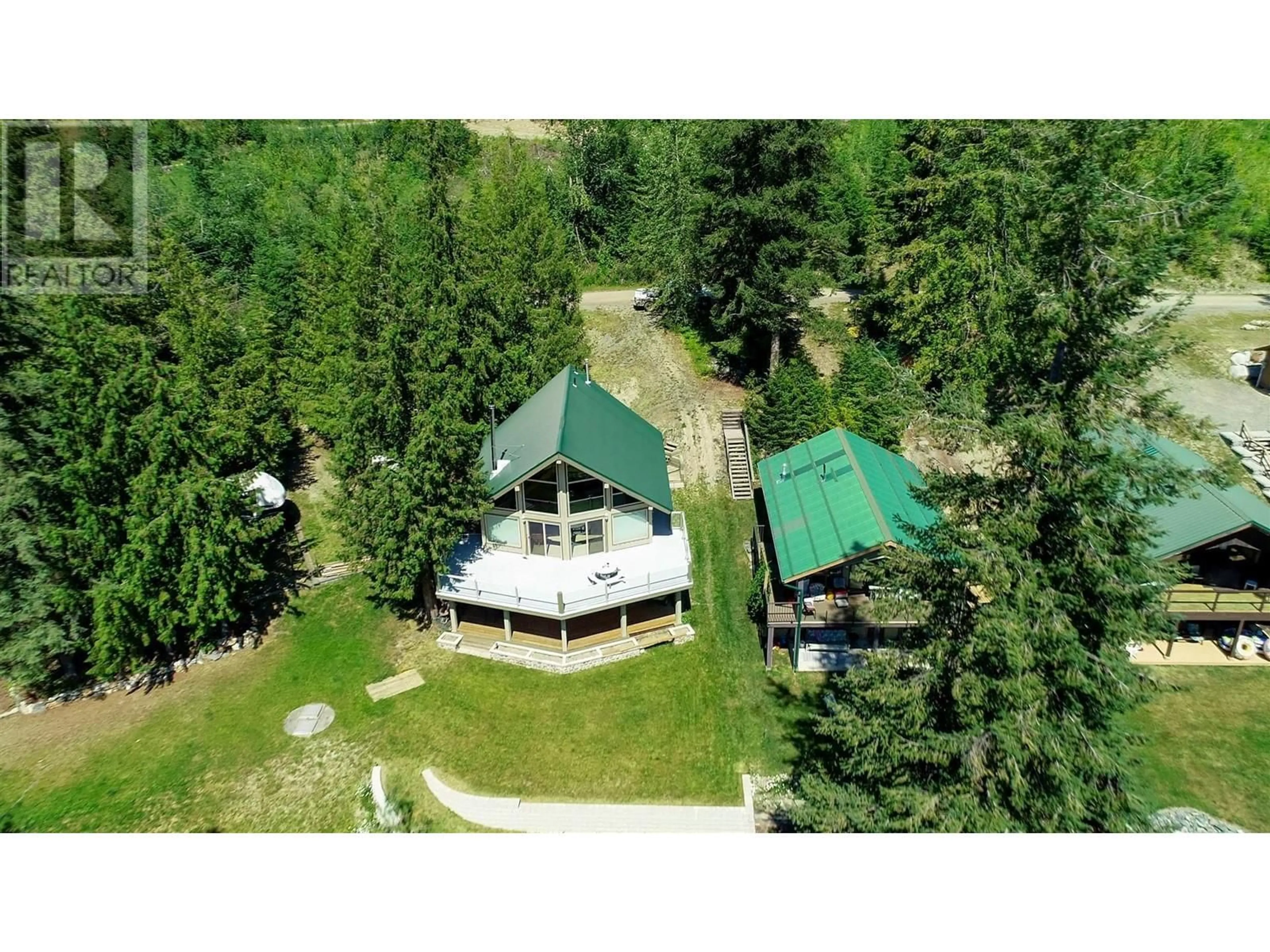 A pic from outside/outdoor area/front of a property/back of a property/a pic from drone, mountain view for 17 - 7540 RUSSEL  FSR CREEK, Barriere British Columbia V0E0A9