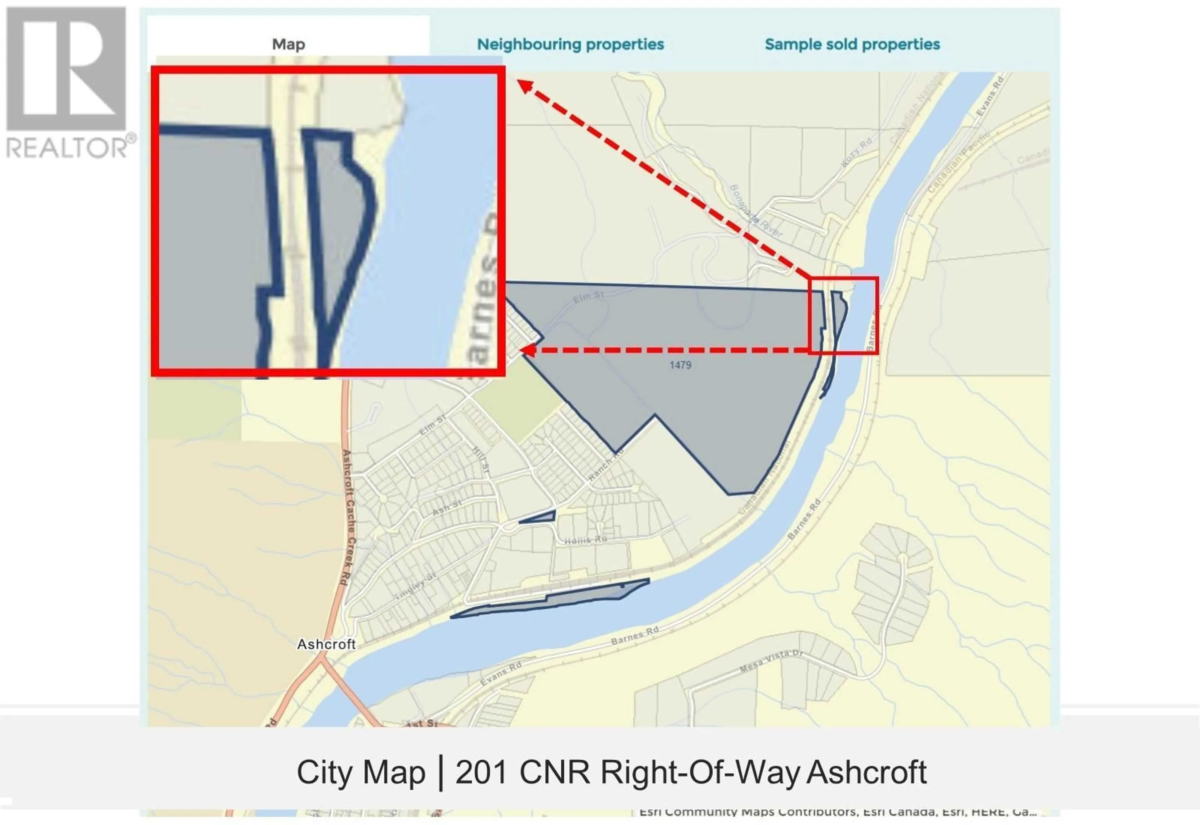 Picture of a map for 201 CNR RIGHT OF WAY, Ashcroft British Columbia V0K1A0