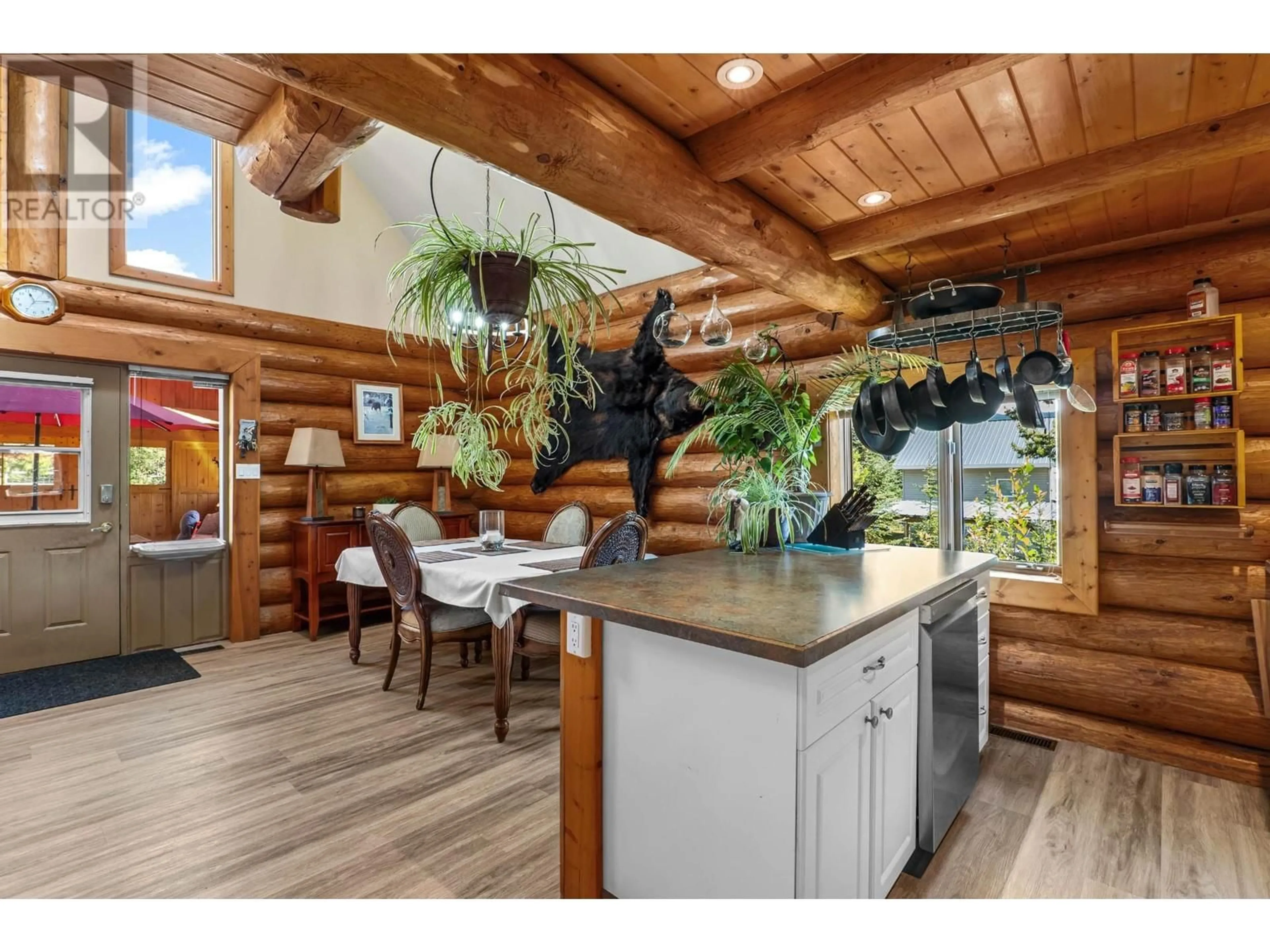 Rustic kitchen, wood floors, cottage for 4761 ATWATER Road, Logan Lake British Columbia V0K1W0