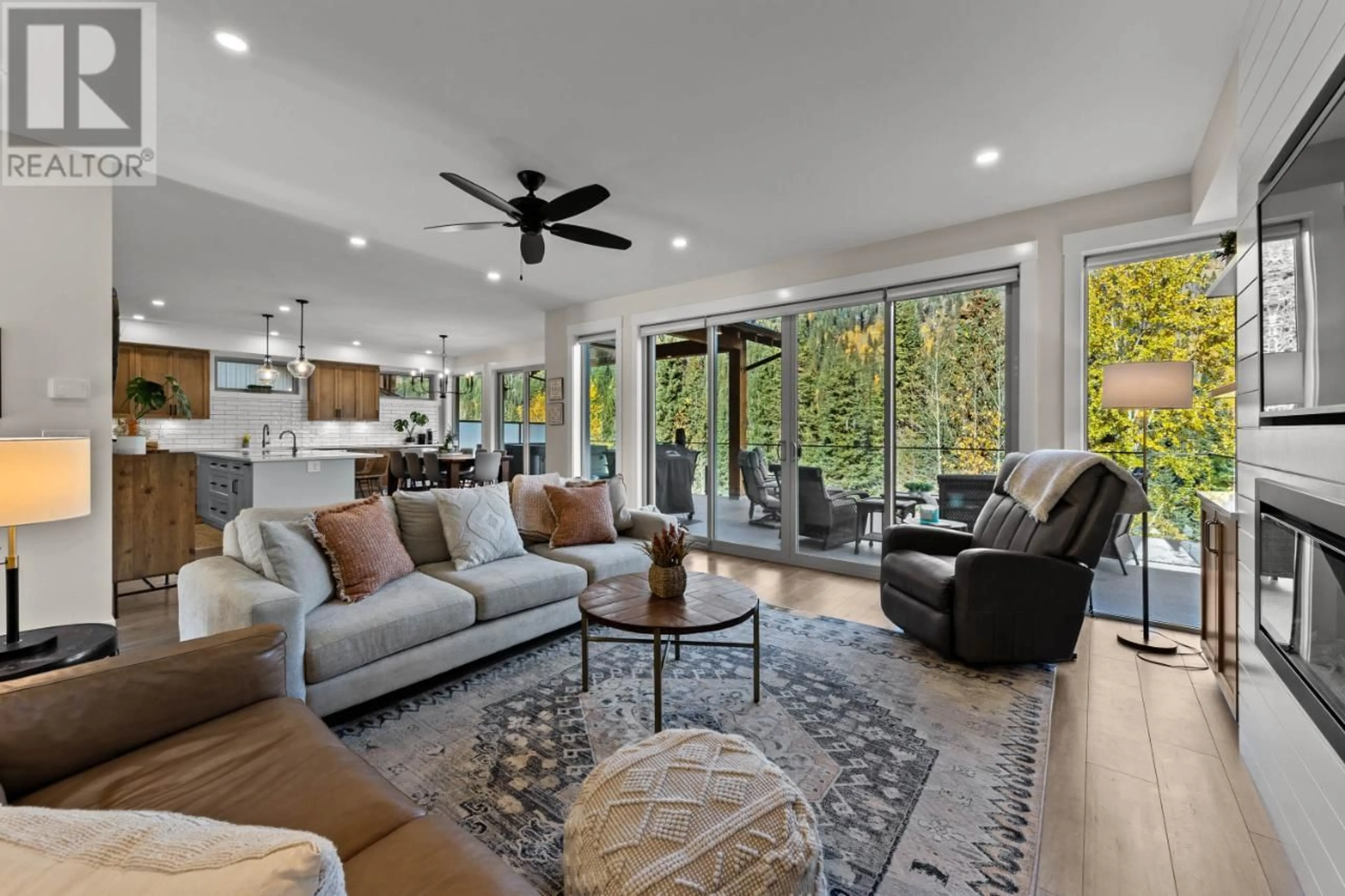 Living room, wood floors for 2424 FAIRWAYS Drive, Sun Peaks British Columbia V0E5N0