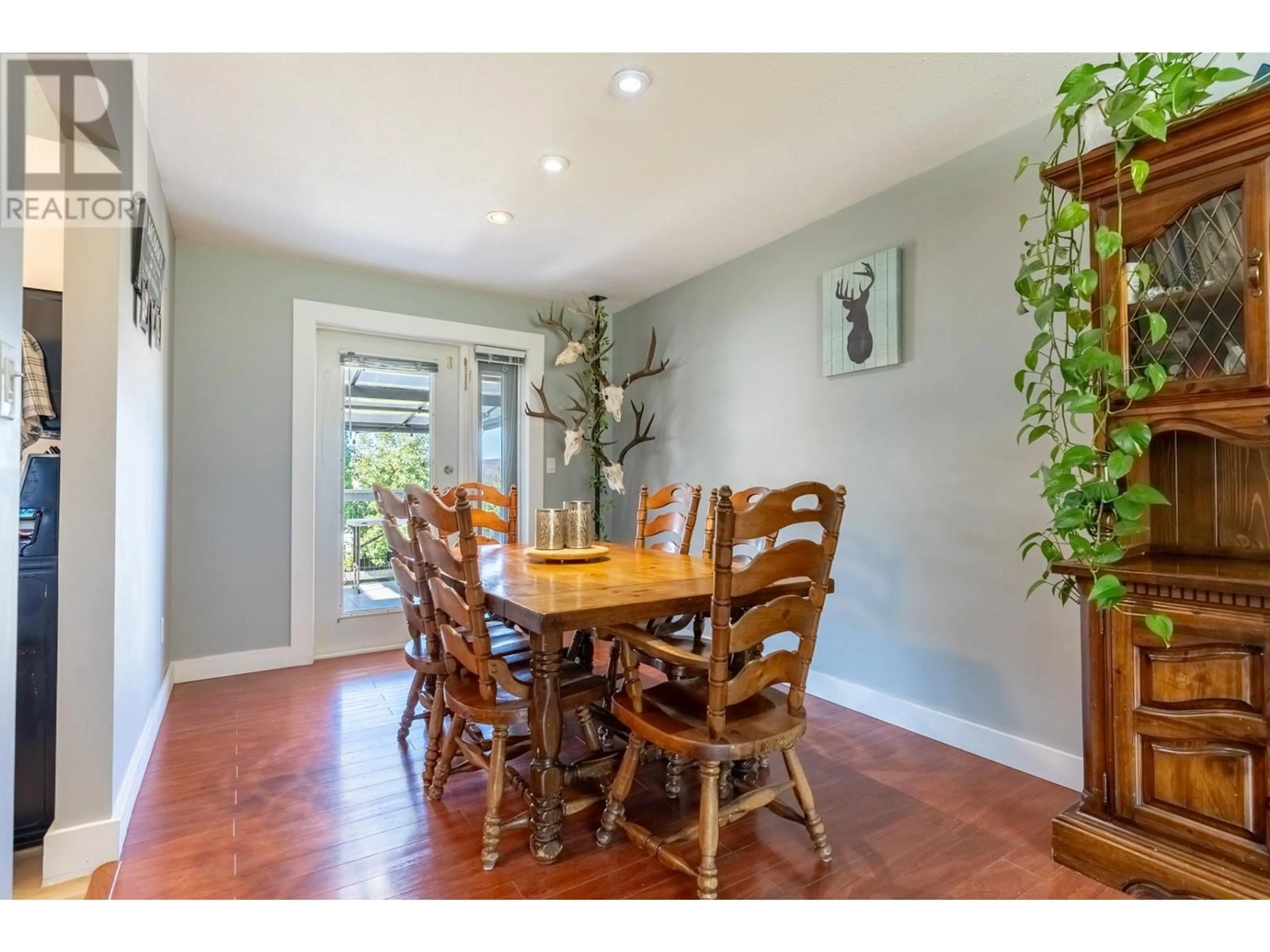 Dining room, wood floors, cottage for 8 BRECCIA Drive, Logan Lake British Columbia V0K1W0