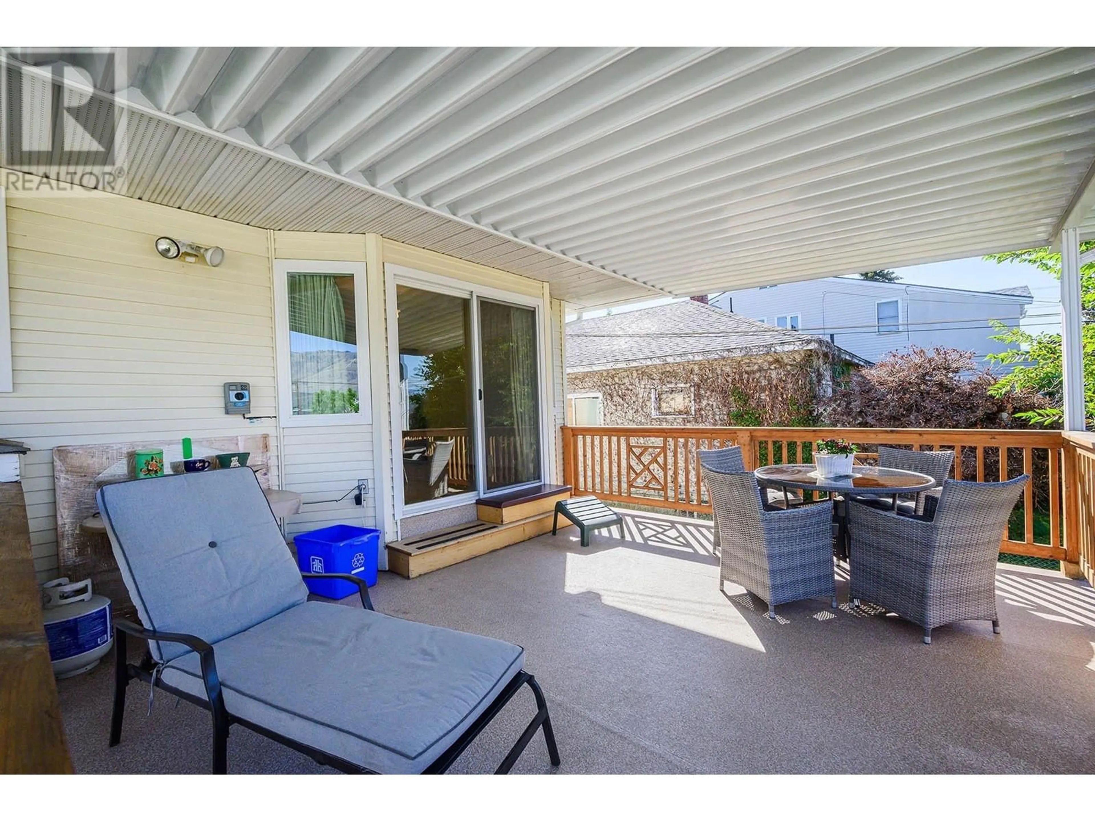 Patio, the fenced backyard for 926 PINE Street, Kamloops British Columbia V2C3A2