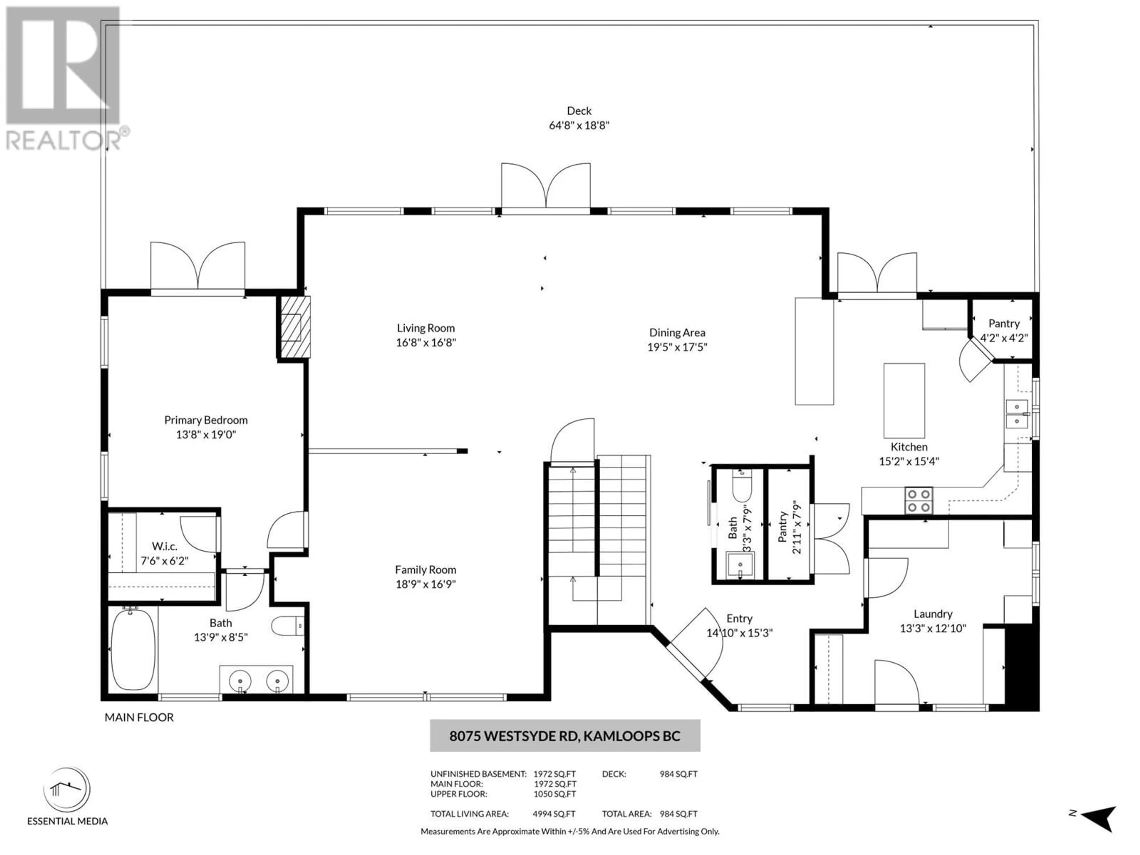 Floor plan for 8075 WESTSYDE RD, Kamloops British Columbia V2B8S1