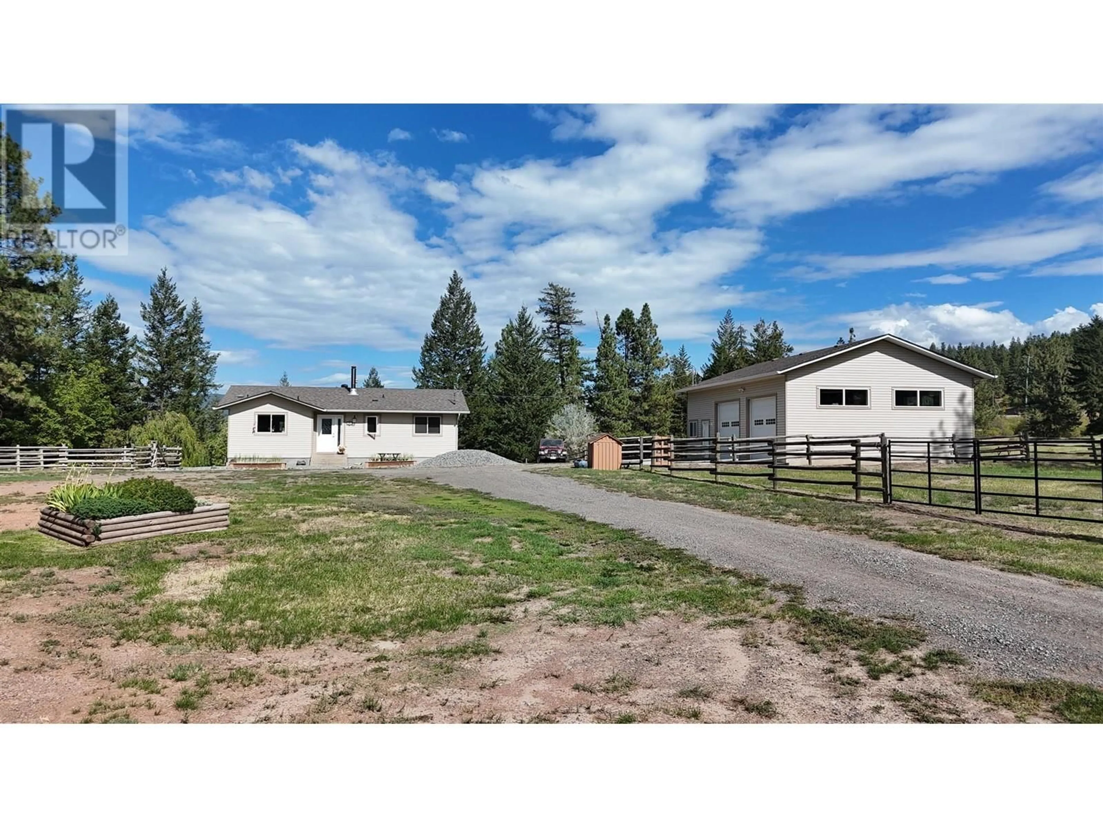 A pic from outside/outdoor area/front of a property/back of a property/a pic from drone, mountain view for 345 COLDWATER ROAD, Merritt British Columbia V1K1B8